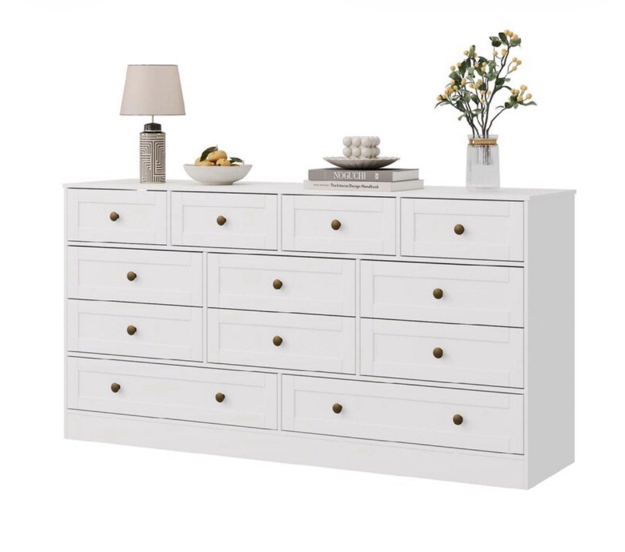 Dresser for Bedroom,12 Drawer Dressers & Chests of Drawers, Wood Storage Drawer Dresser with Power Outlet ( Incomplete BOX 2 BOXES TOTAL)