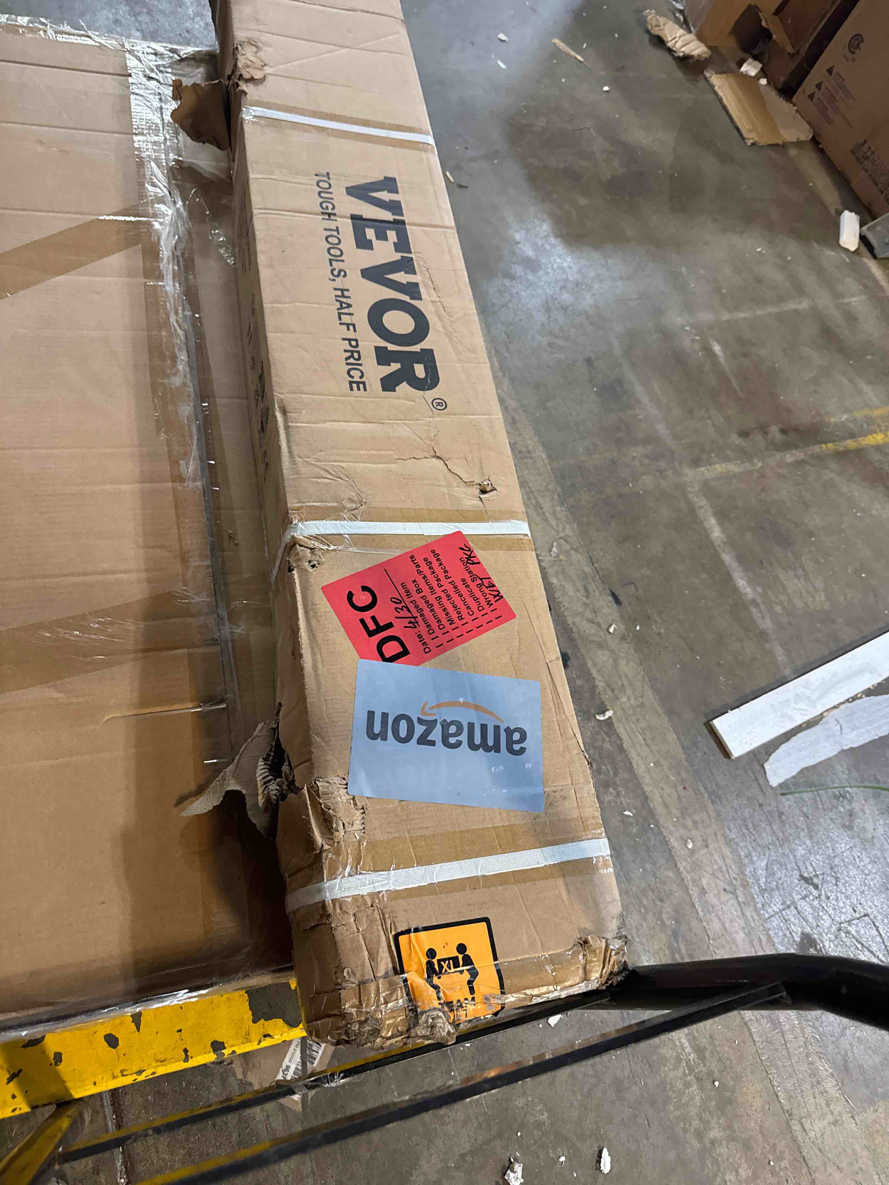 Condition photo showing New/Like New for vevor hydraulic shop press, 12 ton/26000lbs, h-frame, 4-hold adjustable height, with movable plates, for garage or professional users, orange 12t