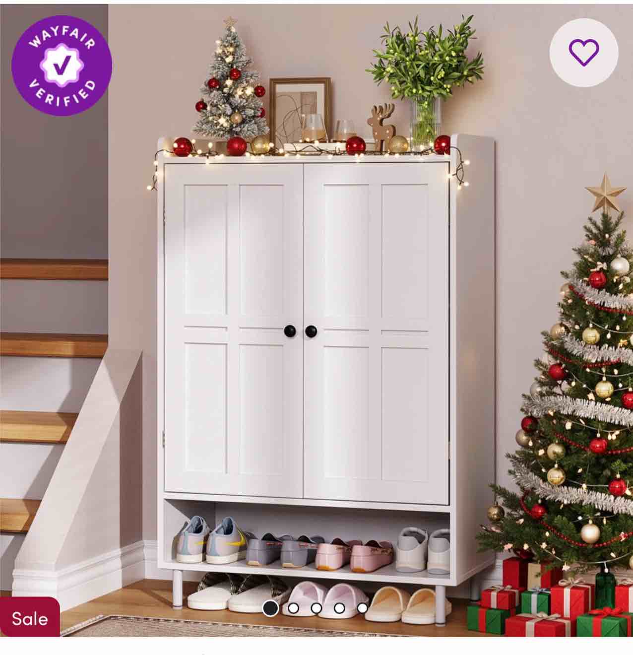 6-Tier 24 Pairs Shoe Cabinet With Doors And Adjustable Shelves For Entryway