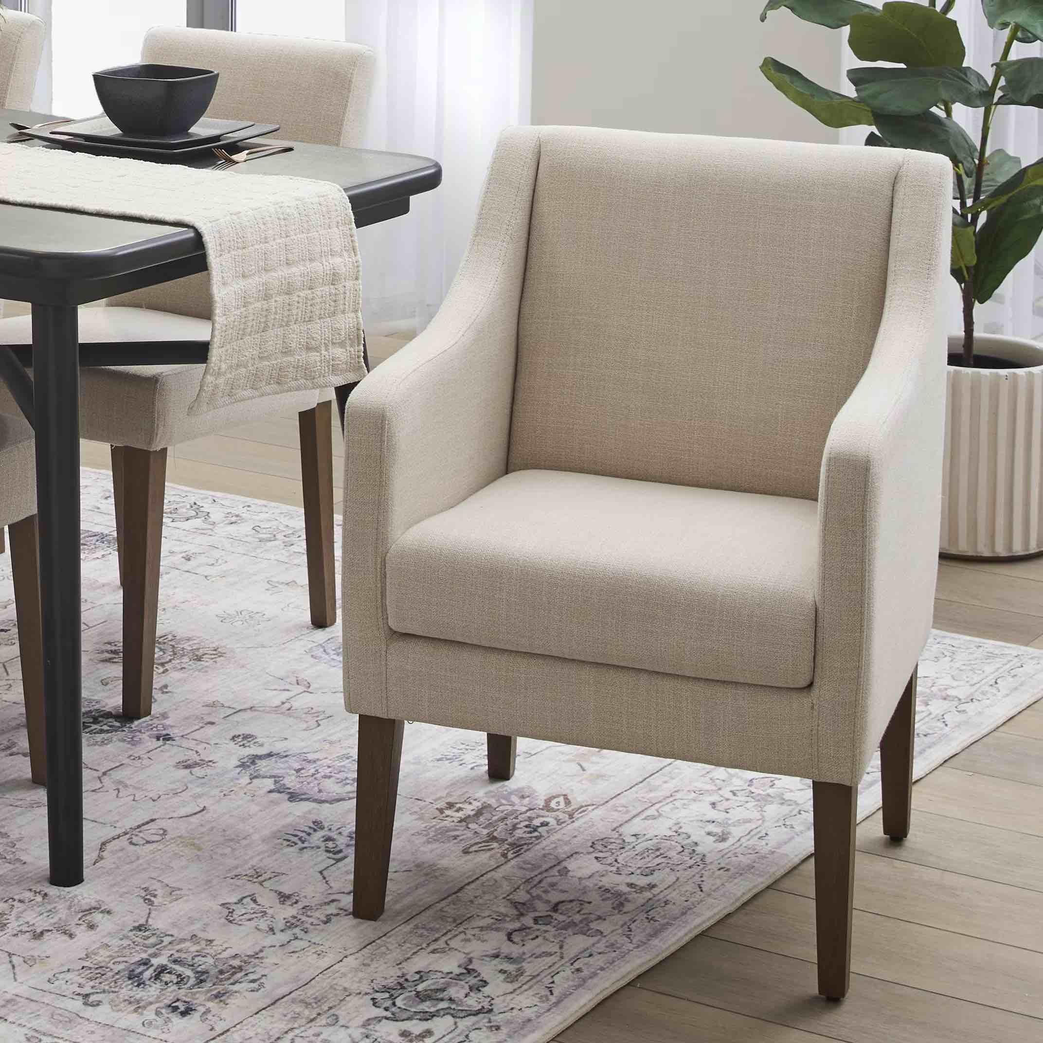 better homes & gardens canton captains dining chair, tobacco oak, 2 pack (set of 4 chairs) beige 