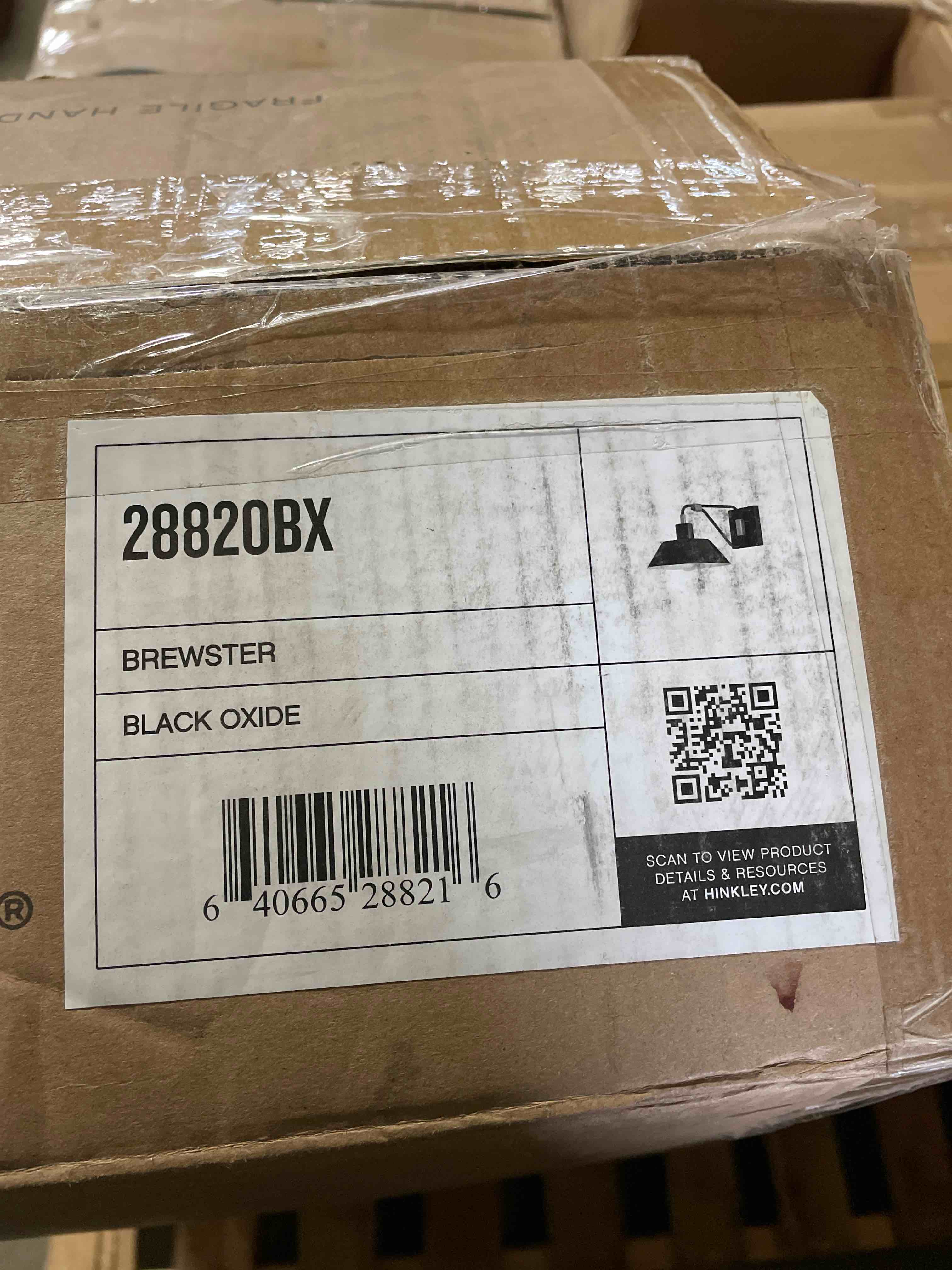 Condition photo showing As Is for Hinkley Lighting - Brewster - 12W 1 LED Small Outdoor Wall Mount Barn Light-7.75