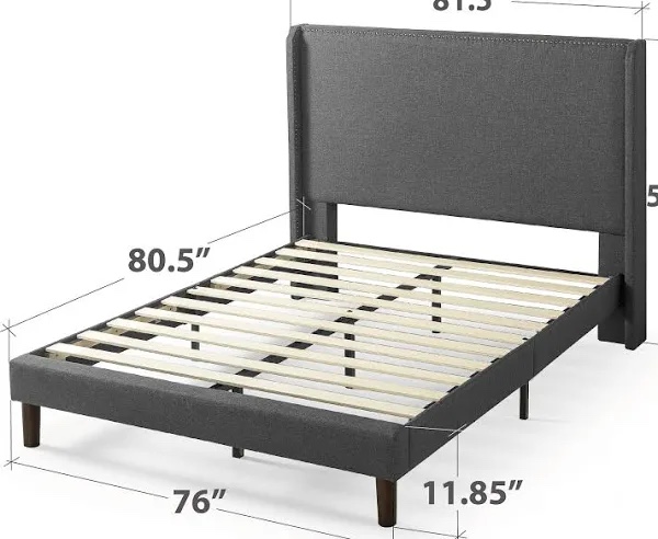 King size upholstered platform bed PPEUS012B701