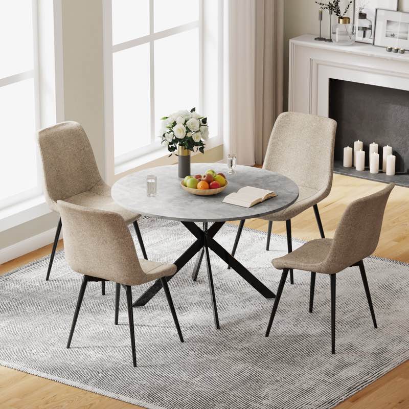 47.2" Round Dining Table Set, Modern Kitchen Table (Table Only)