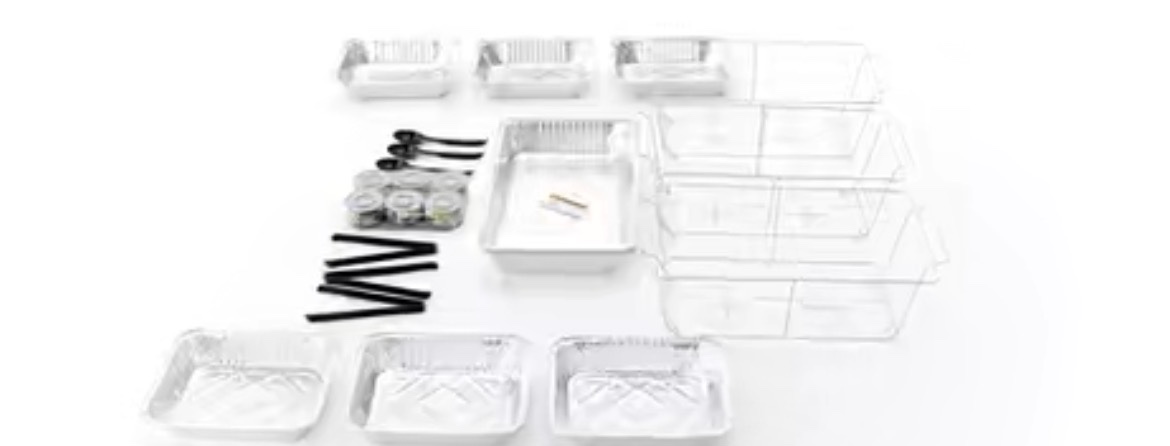 member's mark party set with 2-hour safe heat chafing fuel, 24 ct.