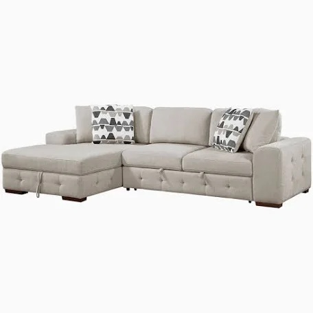 Odesser 115"W 2-Piece Chenille Sectional Sofa Sleeper with Chaise (only chase ) (incomplete)