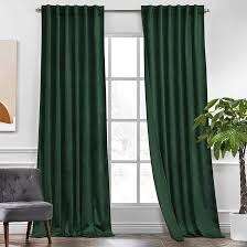 Sen Luxurious Velvet Back Tab Blackout Room Darkening Curtain Pair 83inch