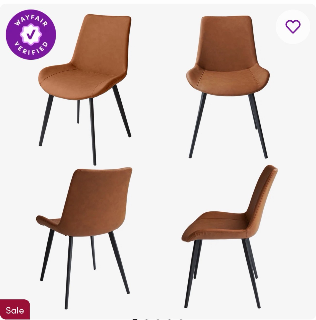 32.4"h modern upholstered dining chairs, faux leather back with steel legs for kitchen, dining, living, reception, office guest chairs, and outdoor