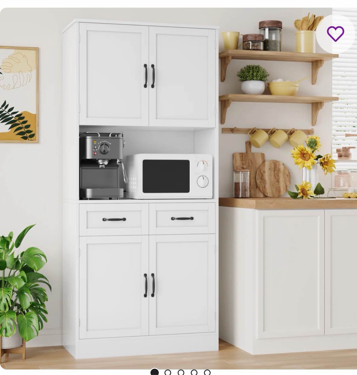 Kalauni 71" Kitchen Pantry Storage Cabinets with 2 Drawers