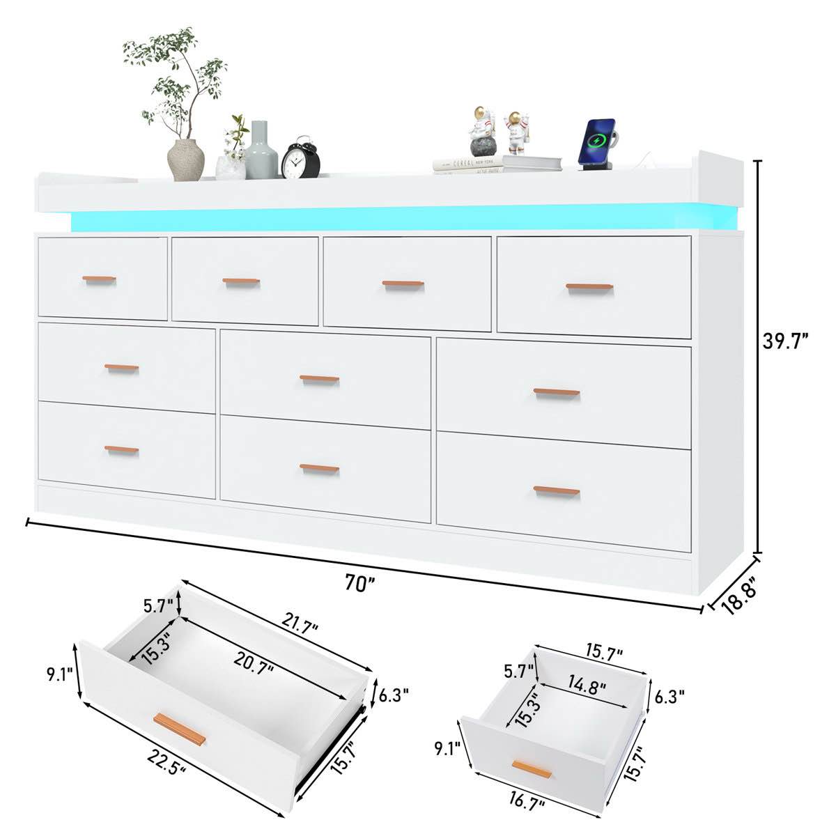 Condition photo showing Good Condition for Karigan 10 Drawer Dresser(Box 2 of 2)