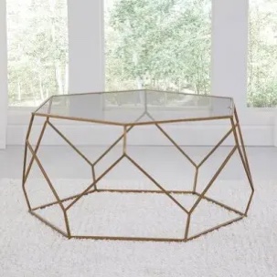 Halloway Drum Coffee Table Top (only table top glass)