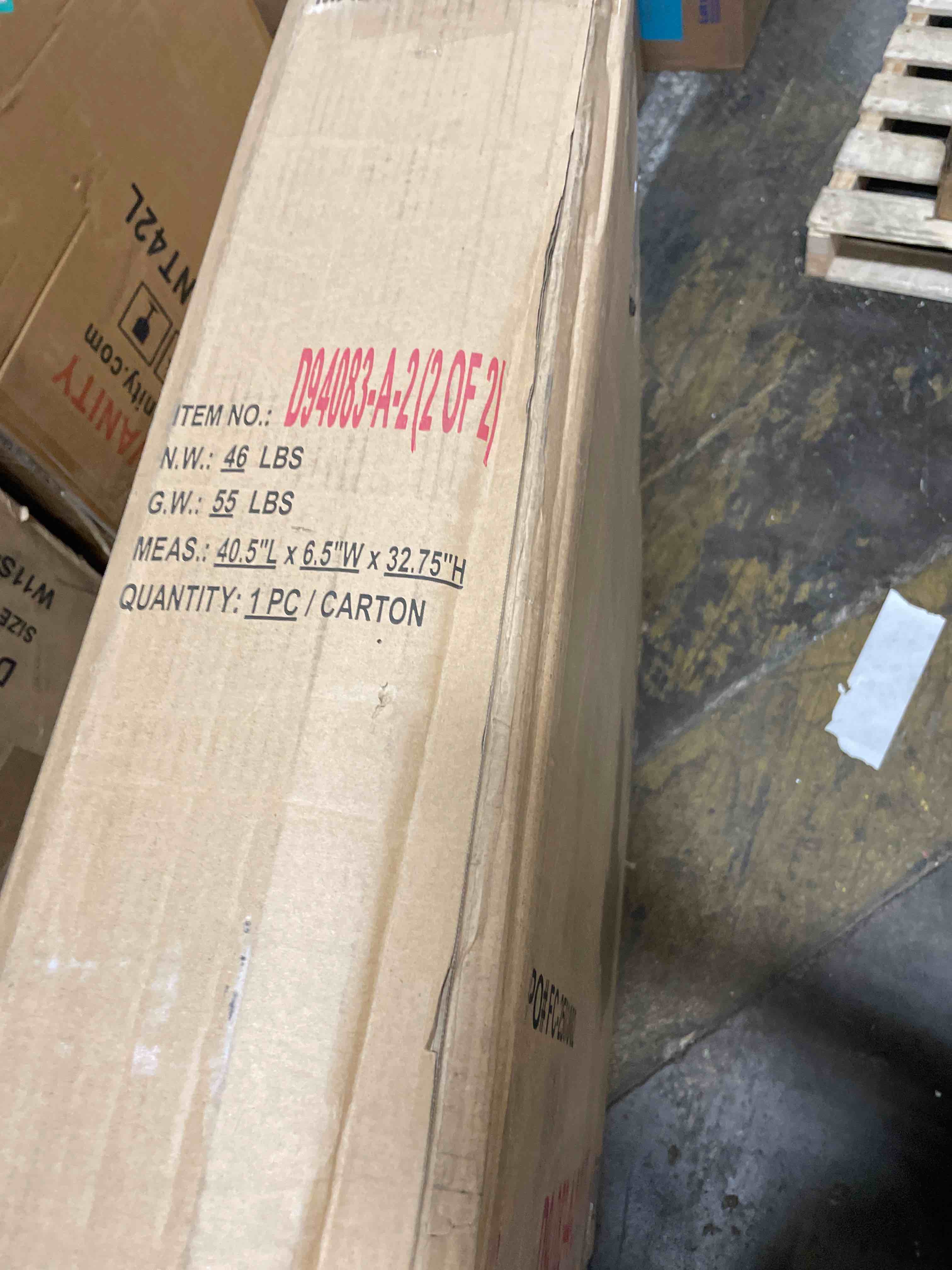 Condition photo showing As Is for ONLY ONE BOX Andreco 6 Piece Corduroy Sectiona