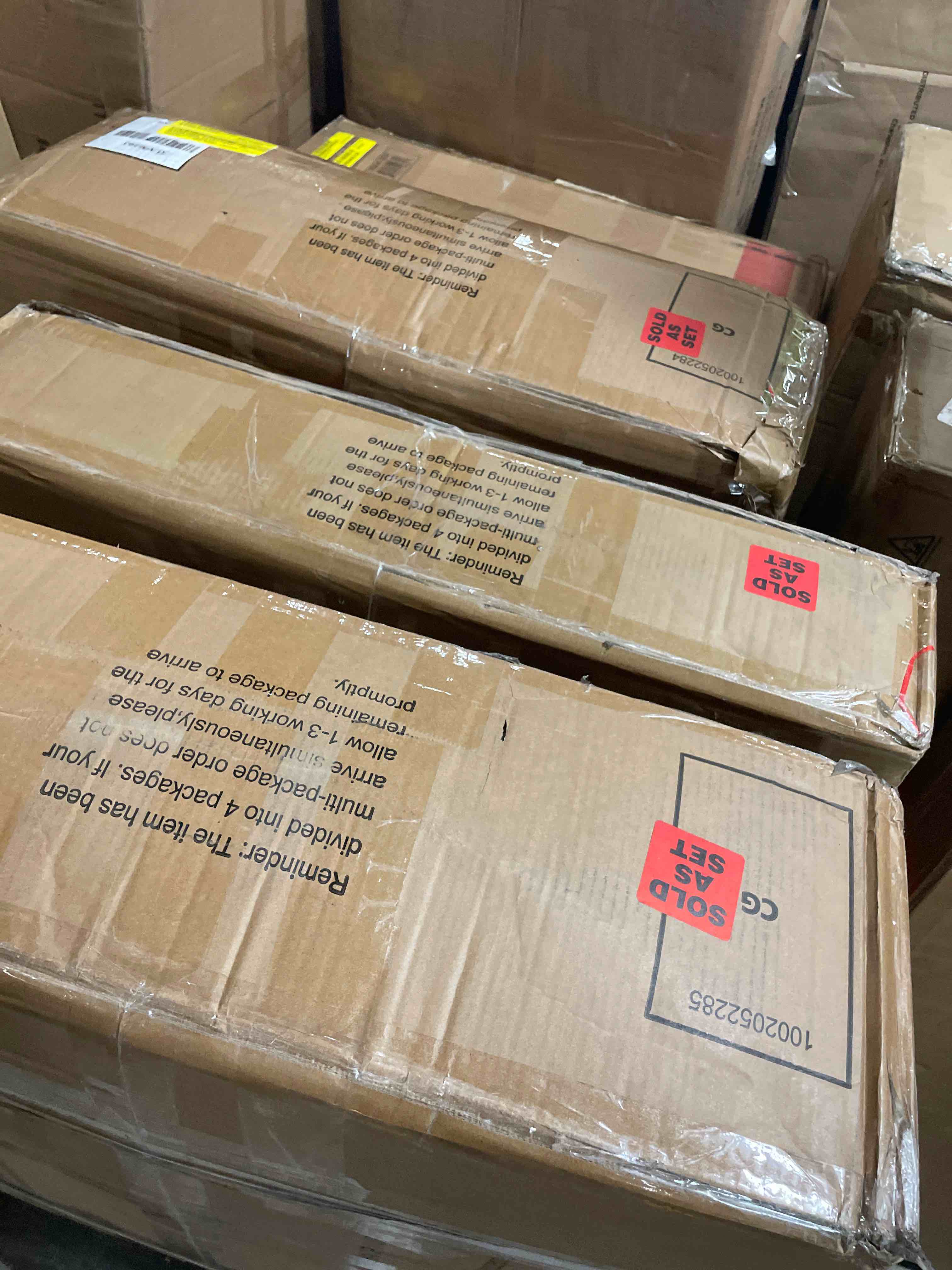 Condition photo showing As Is for GREY (( ONLY 3 BOXES)) 118.5 Oversized Cloud Modular Sect