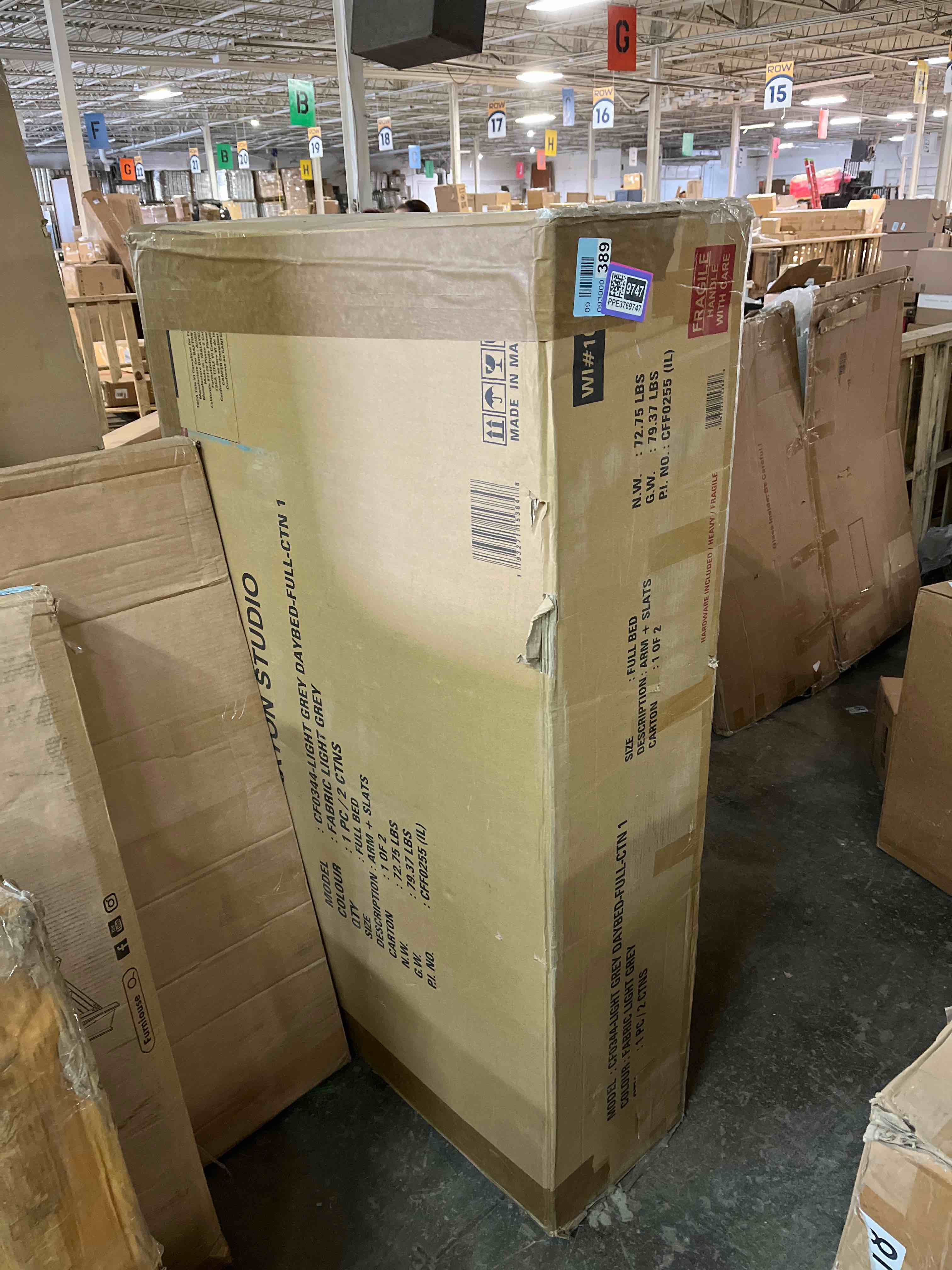 Condition photo showing As Is for Benham Upholstered Daybed(1 of 2)