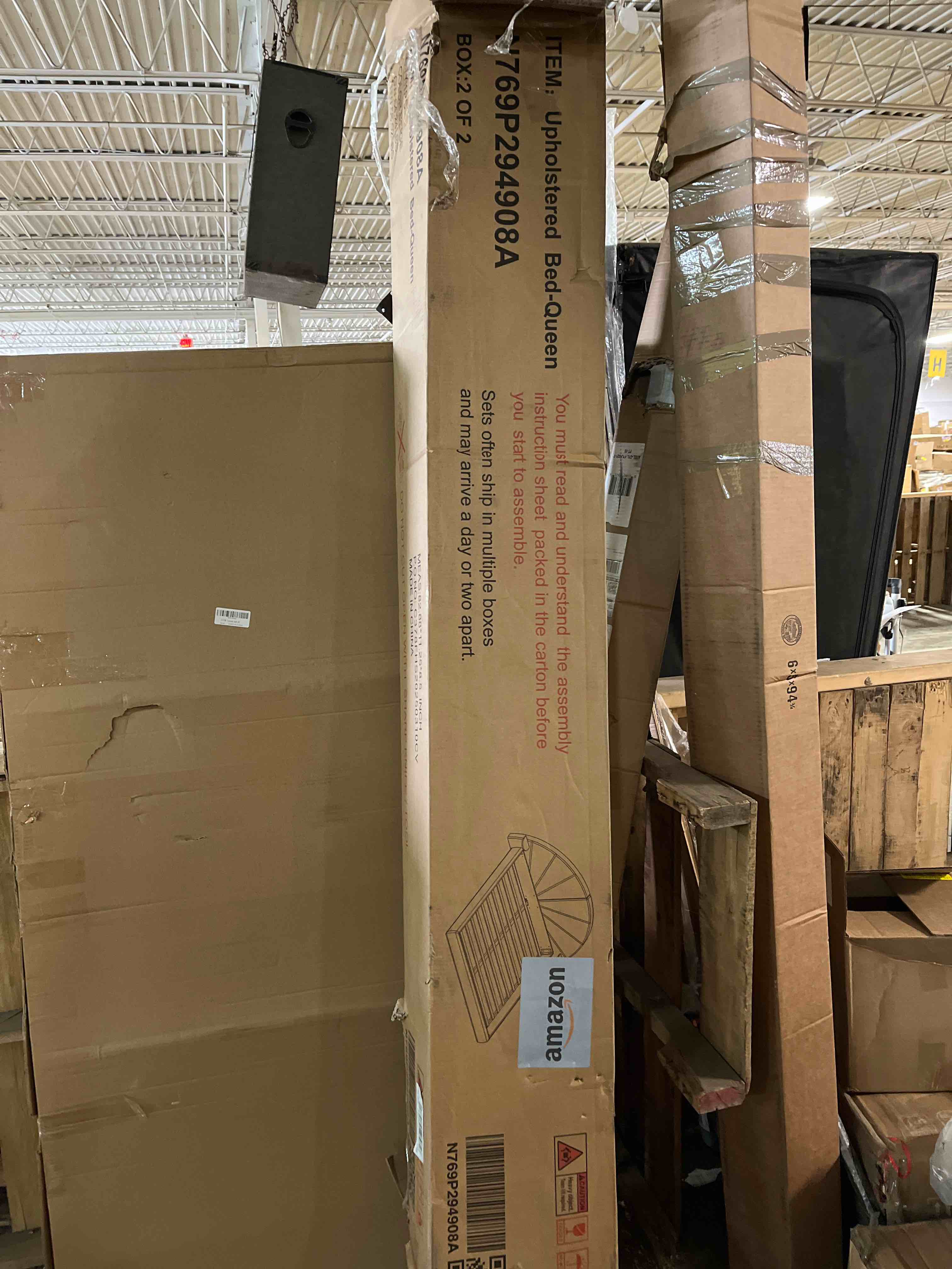 Condition photo showing New/Like New for Upholstered Bed Frame(Box 2 of 2)