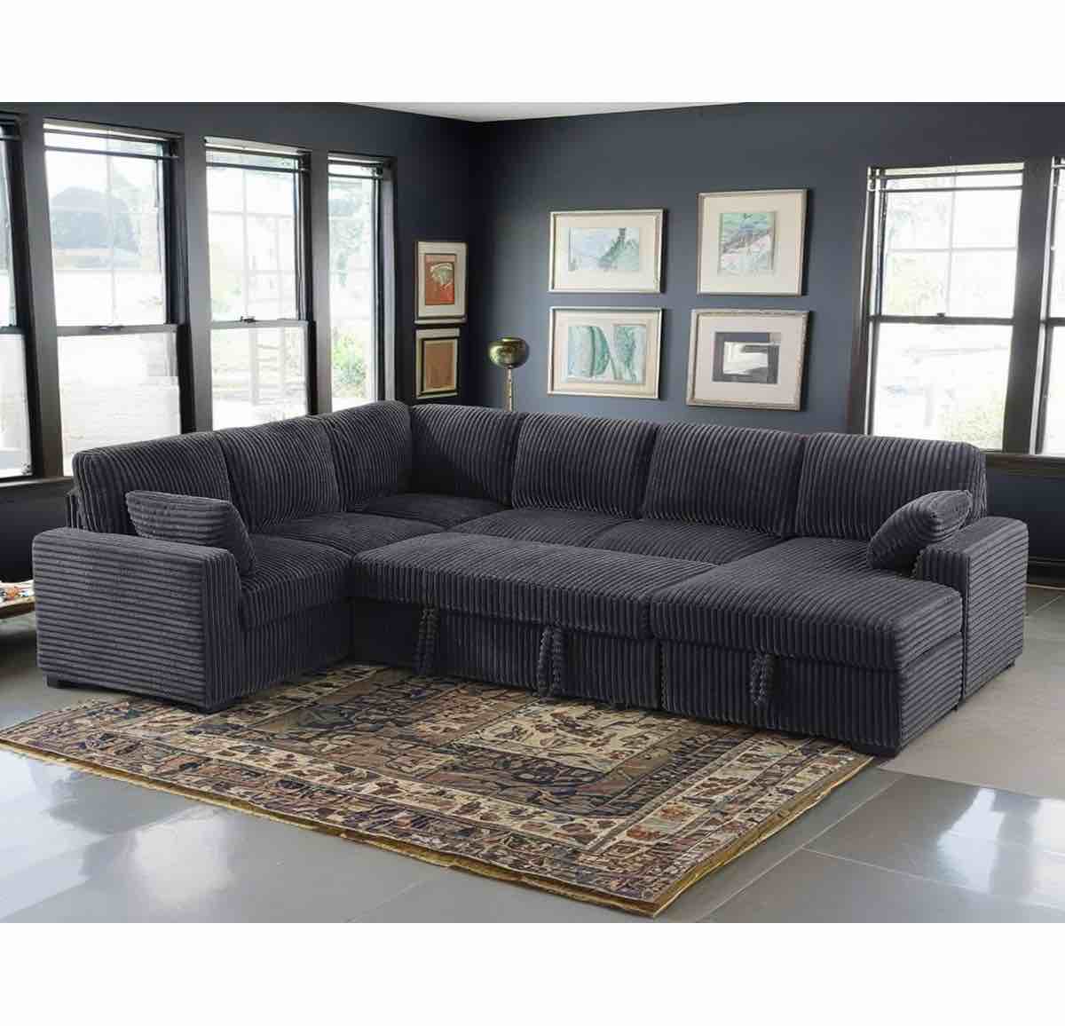 manfried oversized u-shaped sectional sofa bed pull outsleeper couch with storage chaise for living room