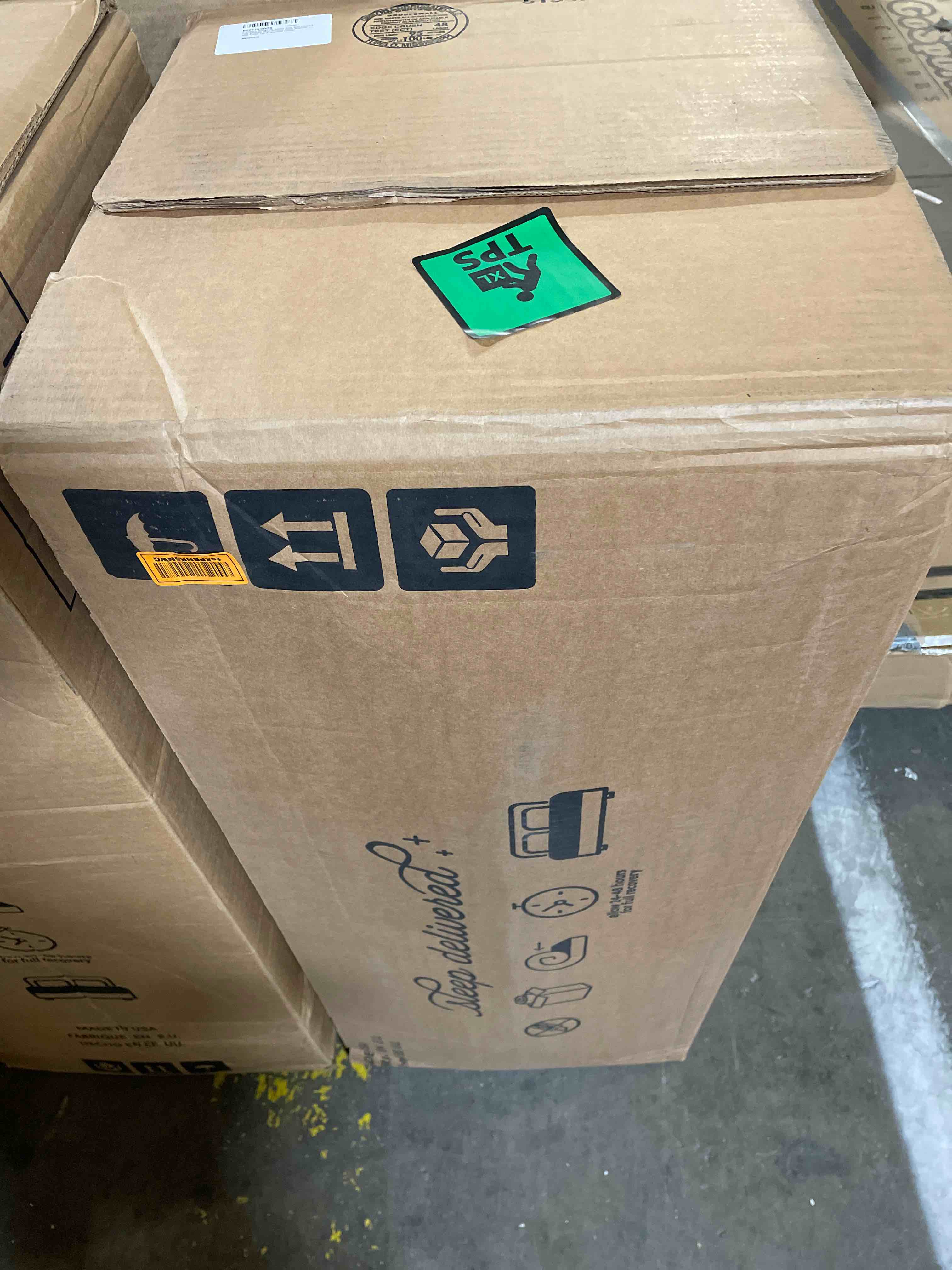 Condition photo showing New/Like New for Signature Design by Ashley King Size Chime 8 Inch Medium Firm Gel Memory Foam Mattress with Green Tea & Charcoal Extract, Fiberglass Free, Mattress In A Box