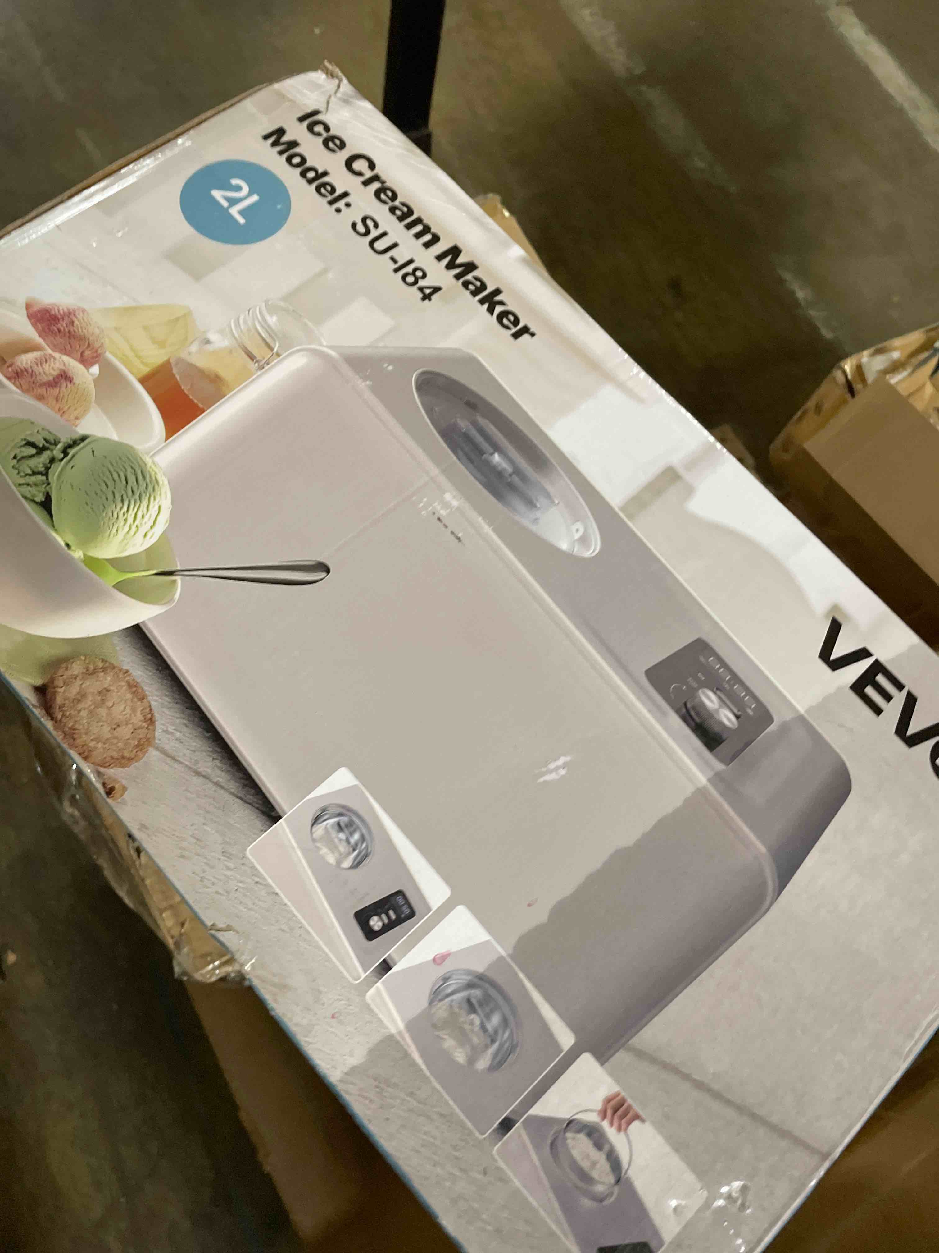 Condition photo showing Good Condition for VEVOR Automatic Ice Cream Maker with Built-in Compressor, 1.5 Quart No Pre-freezing Gelato Maker, Electric Sorbet-Maker, 3 Modes Compressor Ice Cream Machine for Home Kitchen