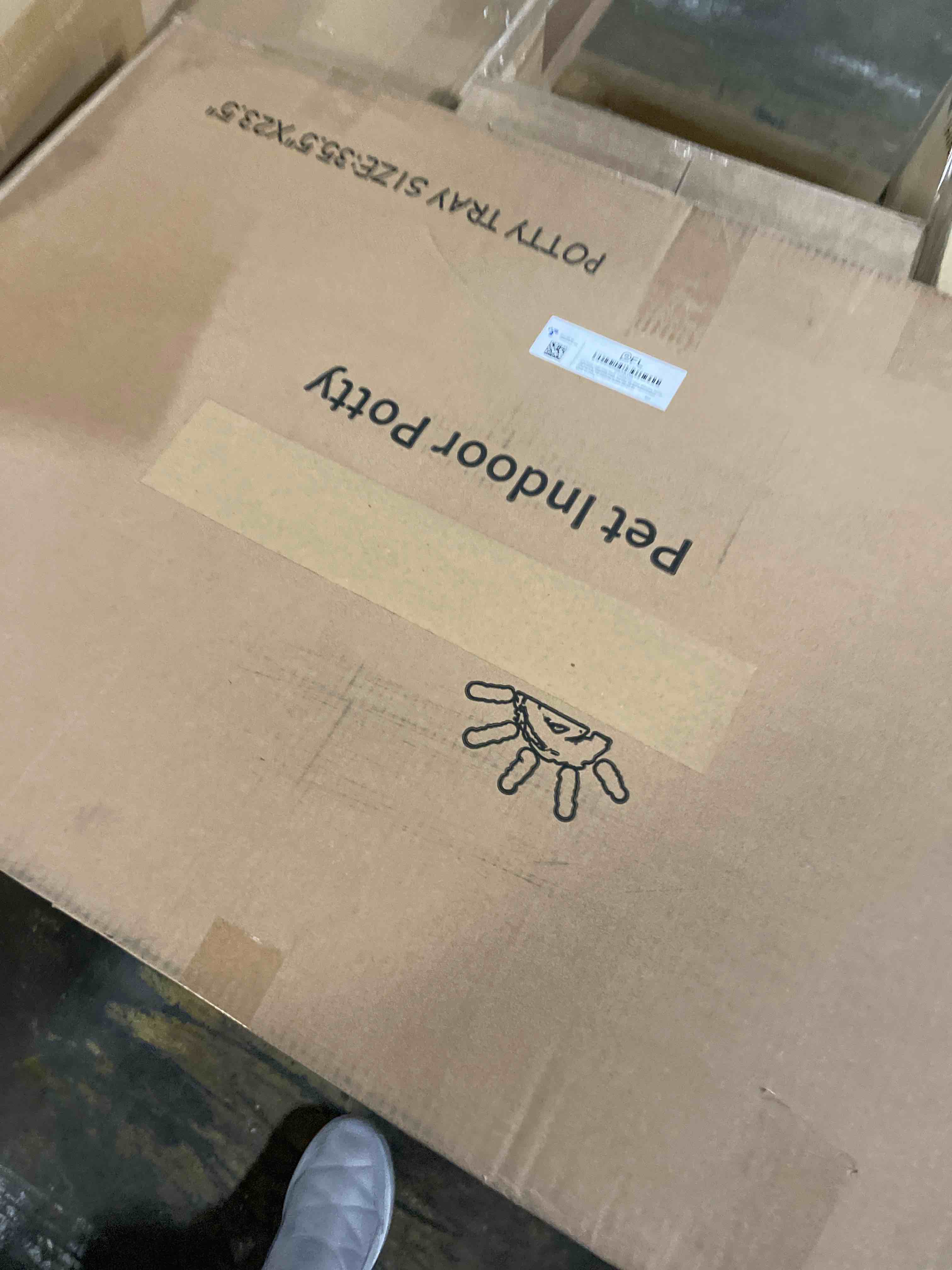 Condition photo showing New/Like New for Dog Grass Large Potty Patch, Dog Litter Boxes Artificial Grass Bathroom Turf for Pet Training, Washable Puppy Pee Pad, Perfect Indoor/Outdoor Portable Potty Pet Loo (Tray system-35"X22.6") 3-layered design L-35"X22.6"