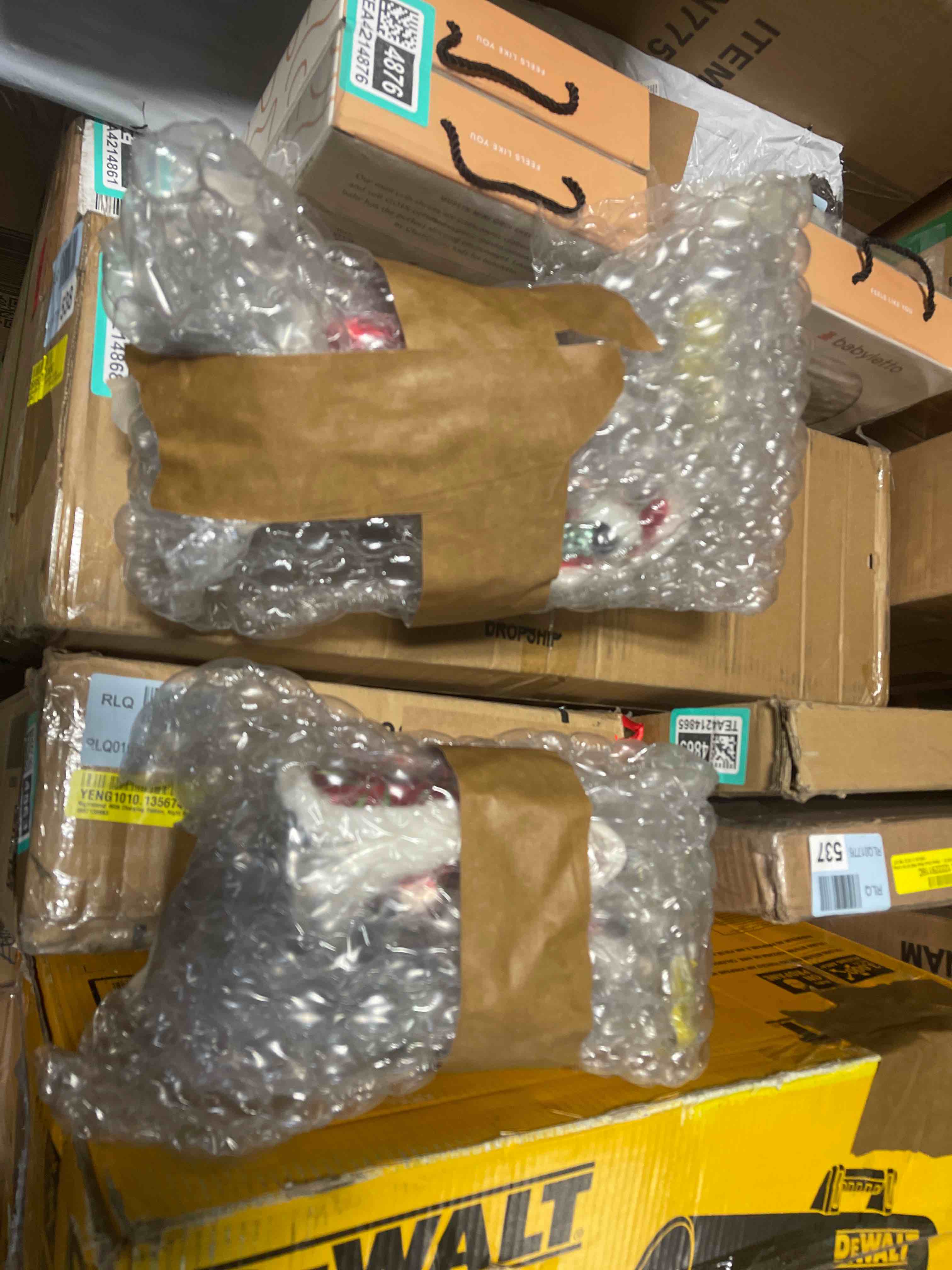 Condition photo showing New/Like New for Glass Hanging Figurine Ornament Set Of 4