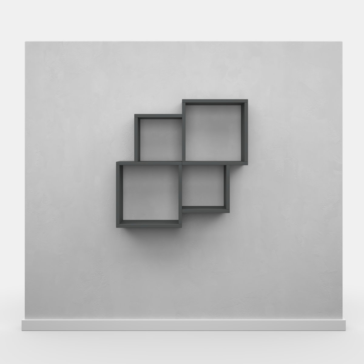 4 Piece Square Cubby Shelf