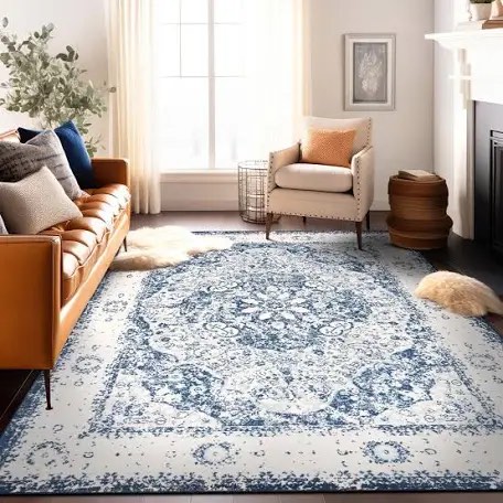 Oriental Blue/White Area Rug