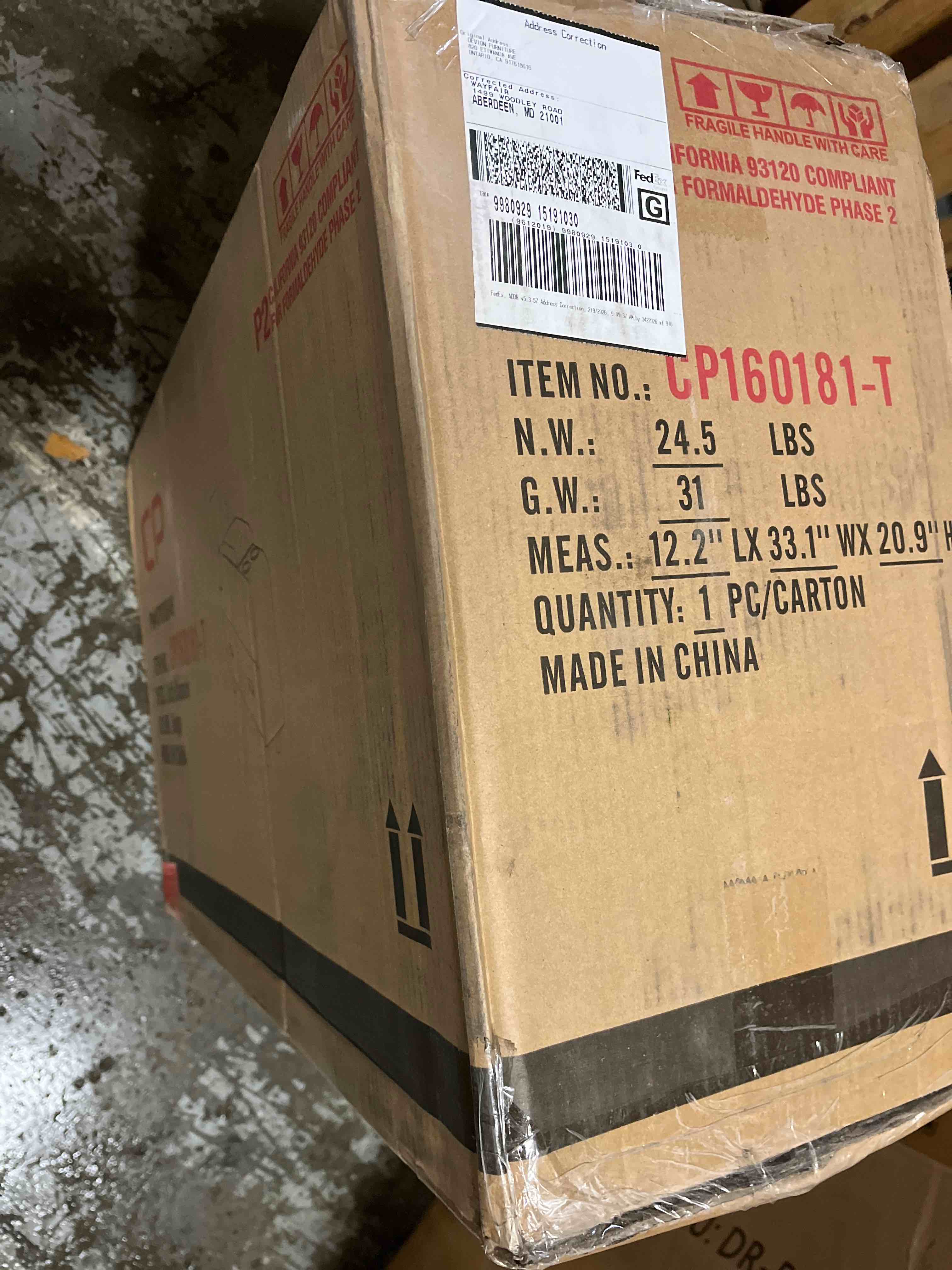 Condition photo showing New/Like New for Winfree Storage Sofa Console With Cup Holders