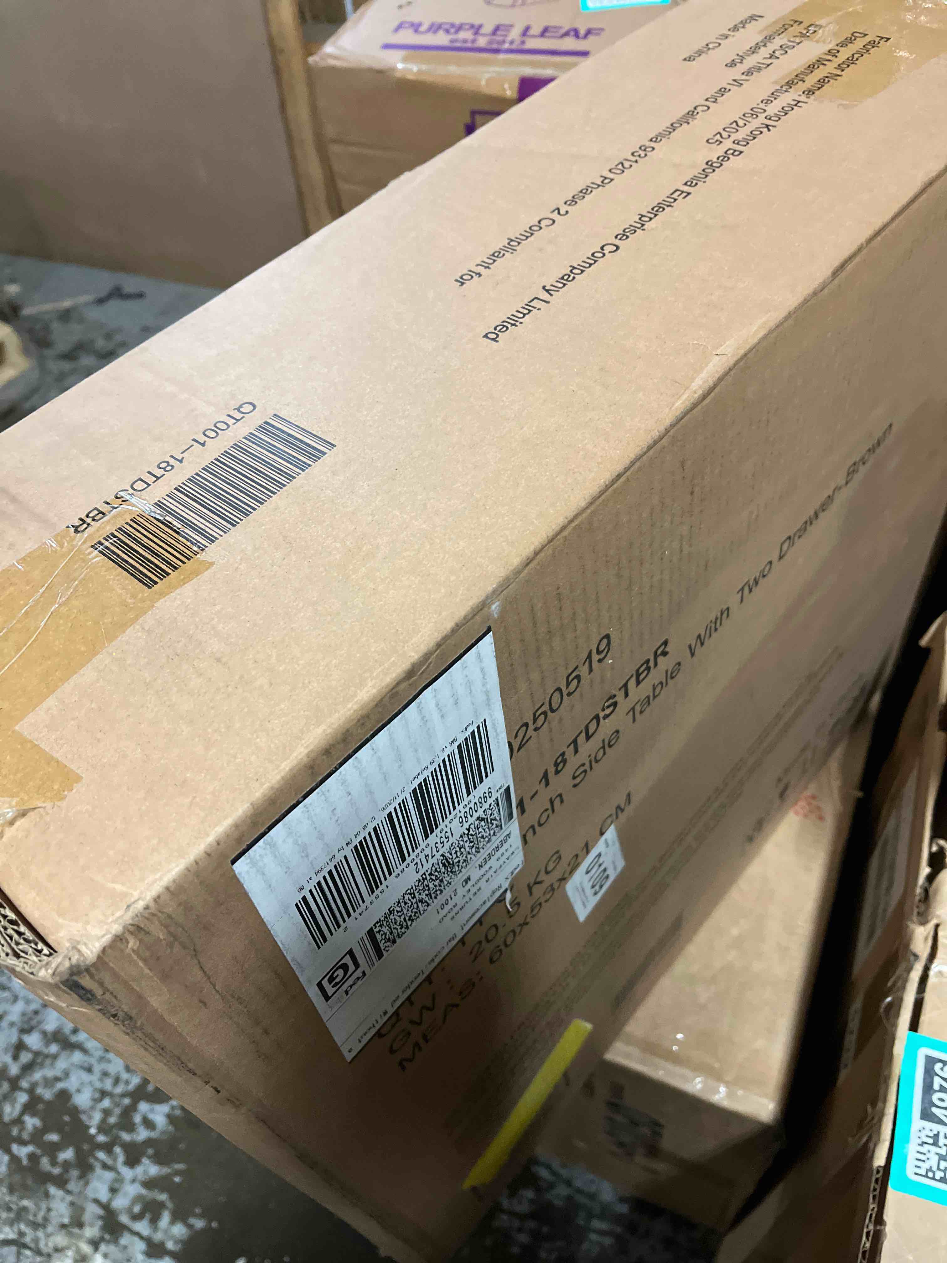 Condition photo showing New/Like New for HOOBRO End Table with Charging Station, Narrow Side Table with 2 Drawer & USB Ports & Power Outlets, Nightstand for Small Spaces, for Living Room, Bedroom, Rustic Brown and Black BF541BZ01 Rustic Brown + Black 1