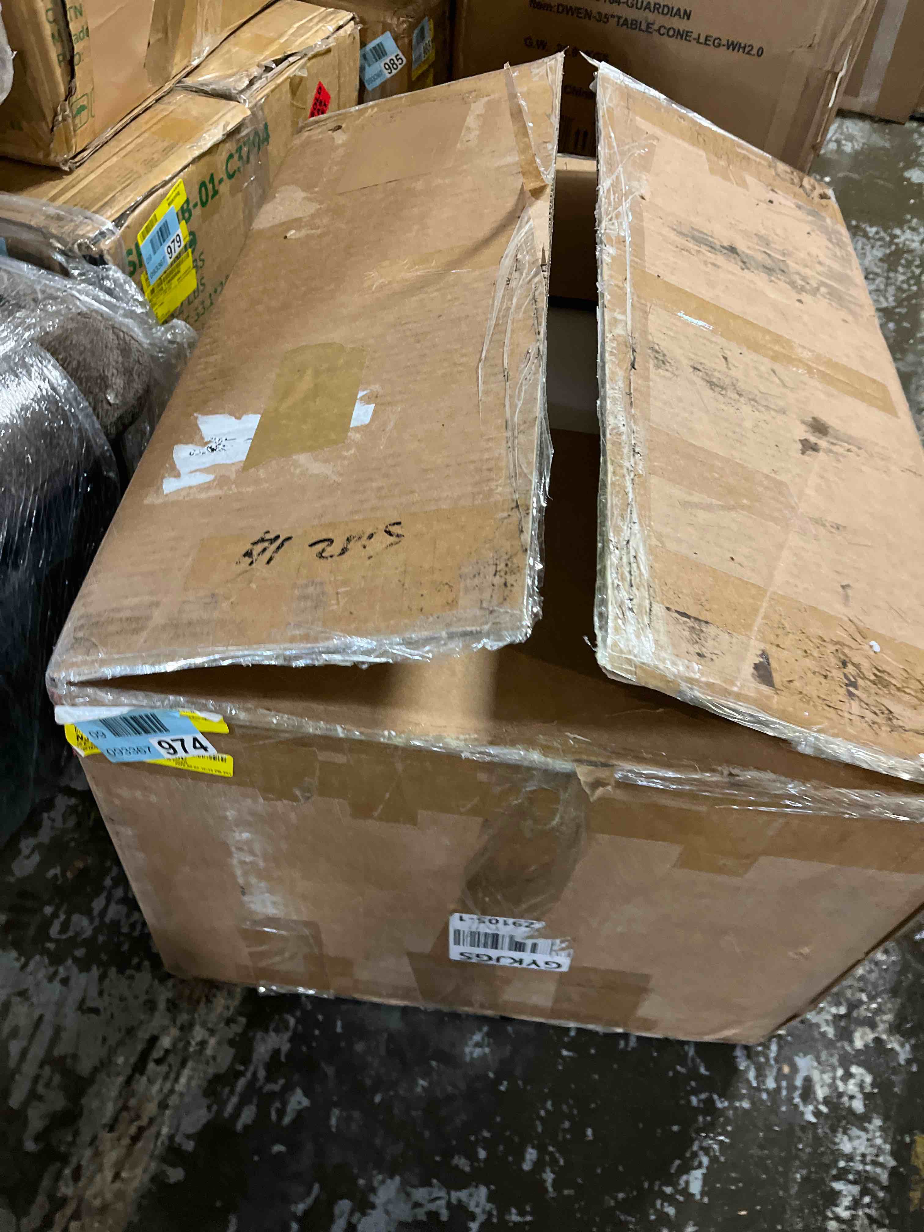 Condition photo showing As Is for 70.8" Rectangular Dining Table (Table Only)