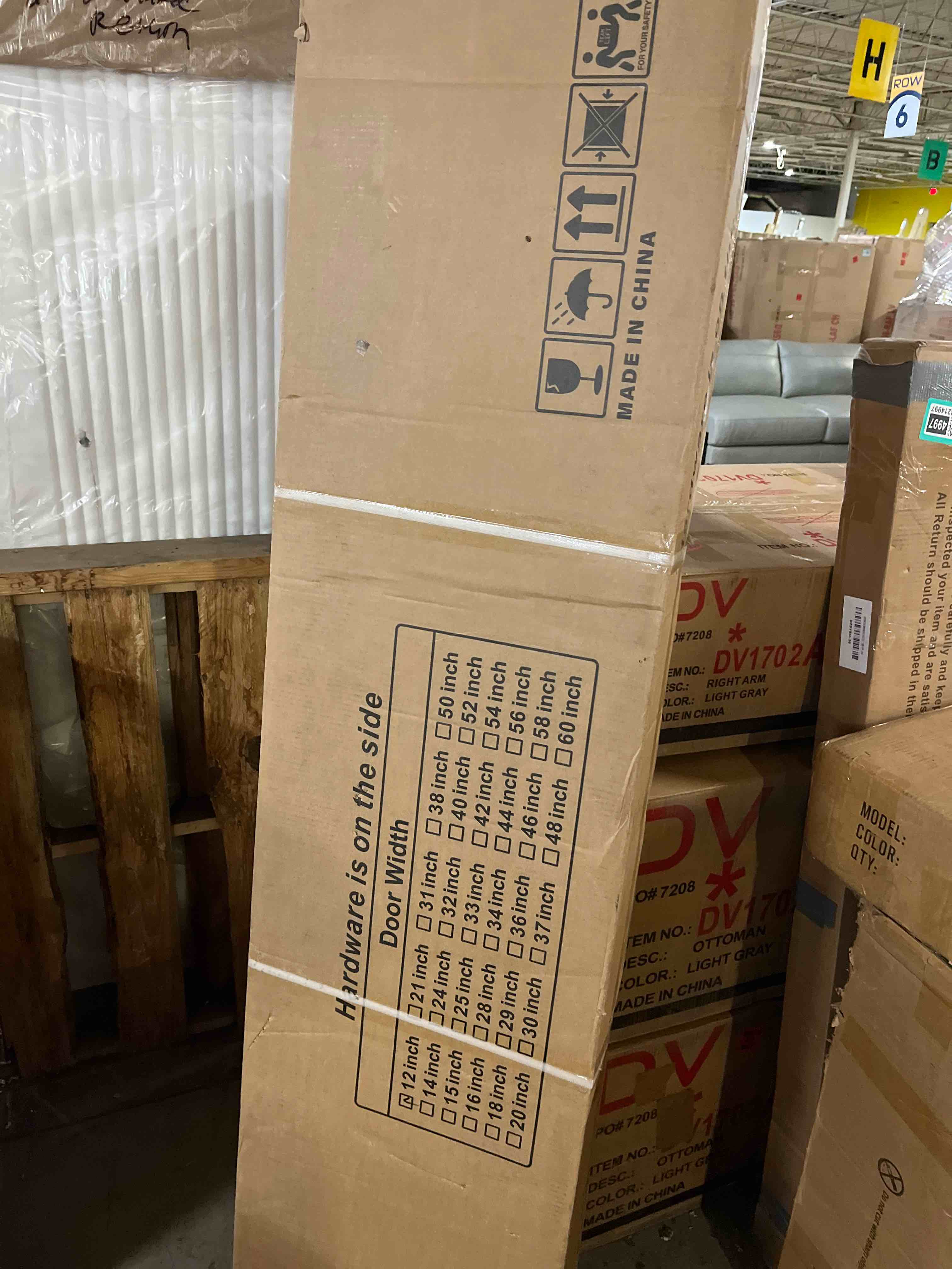 Condition photo showing New/Like New for Double Paneled Manufactured Wood Primed Bi-Fold Door With Hard