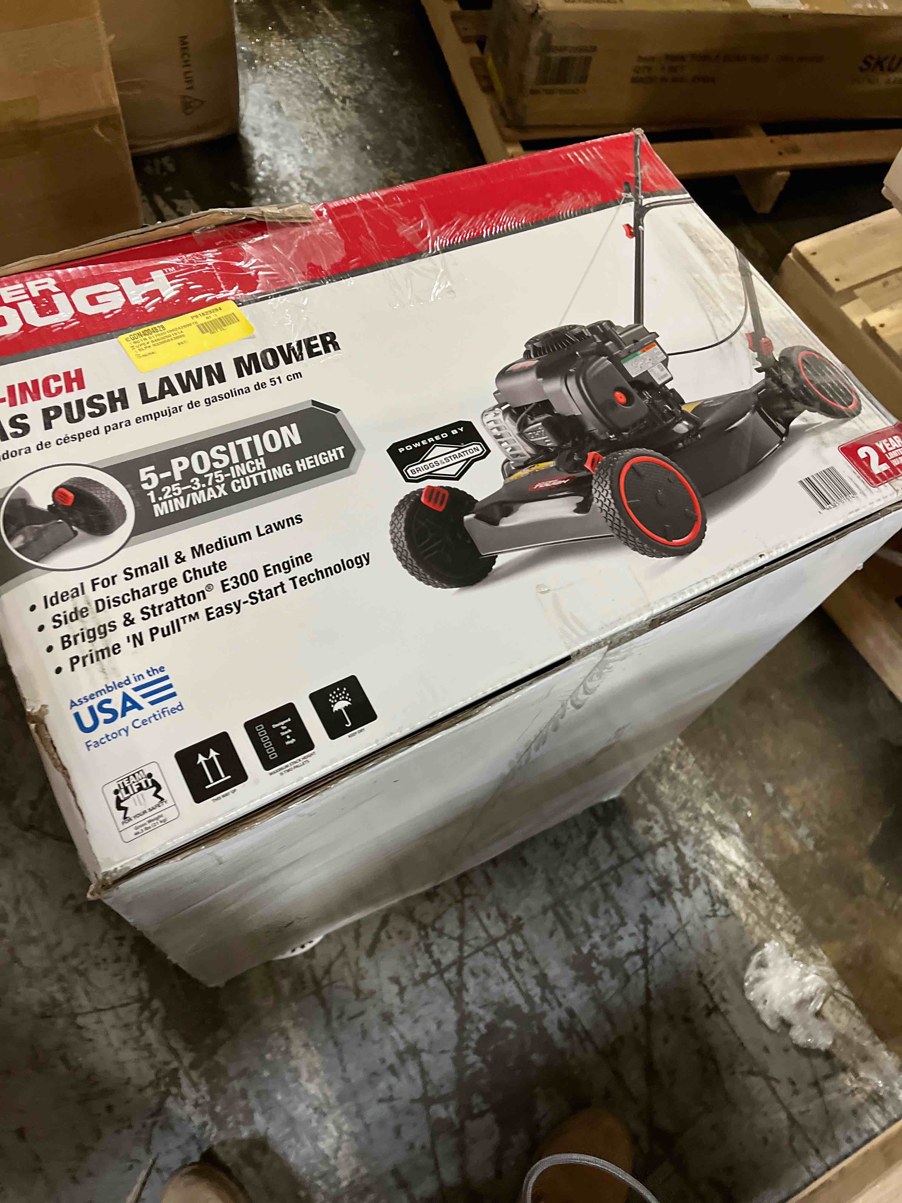 Condition photo showing New/Like New for Hyper Tough 20-inch 125cc Gas Push Mower with Briggs & Stratton Engine