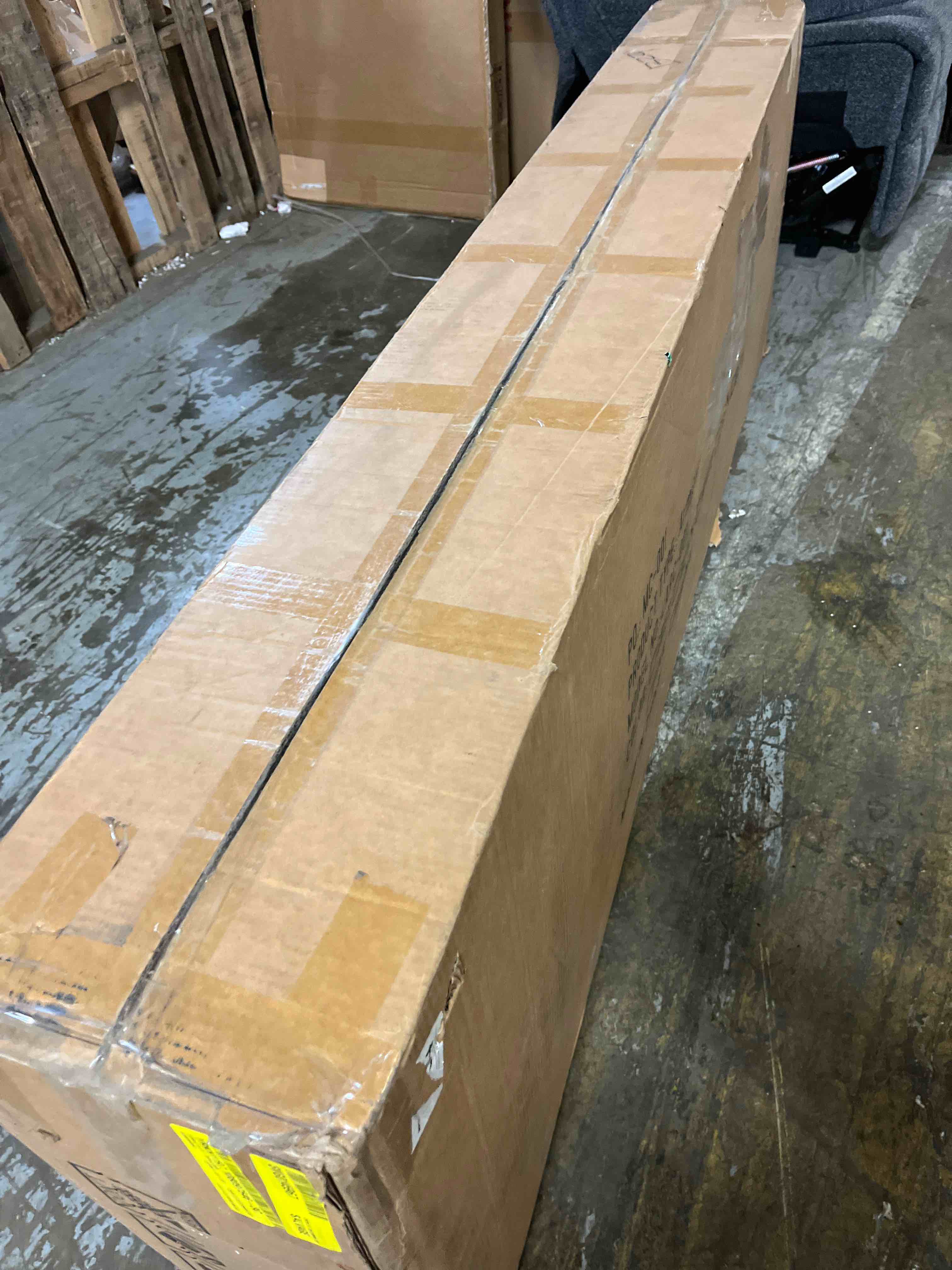 Condition photo showing As Is for Clifford 87.01" Velvet Sofa(Back of couch only )