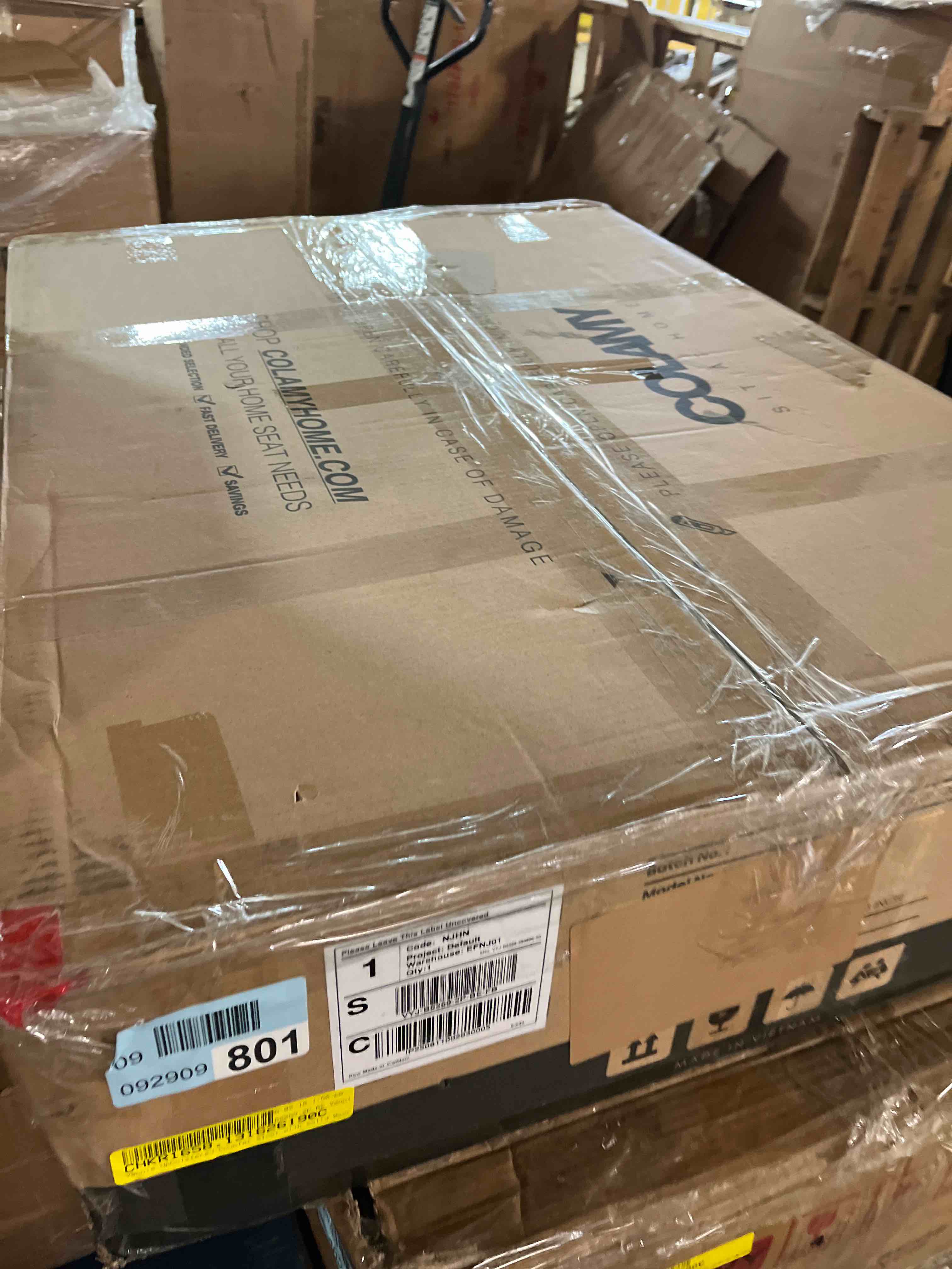 Condition photo showing New/Like New for Vannie Upholstered Counter Stool with Solid Wooc