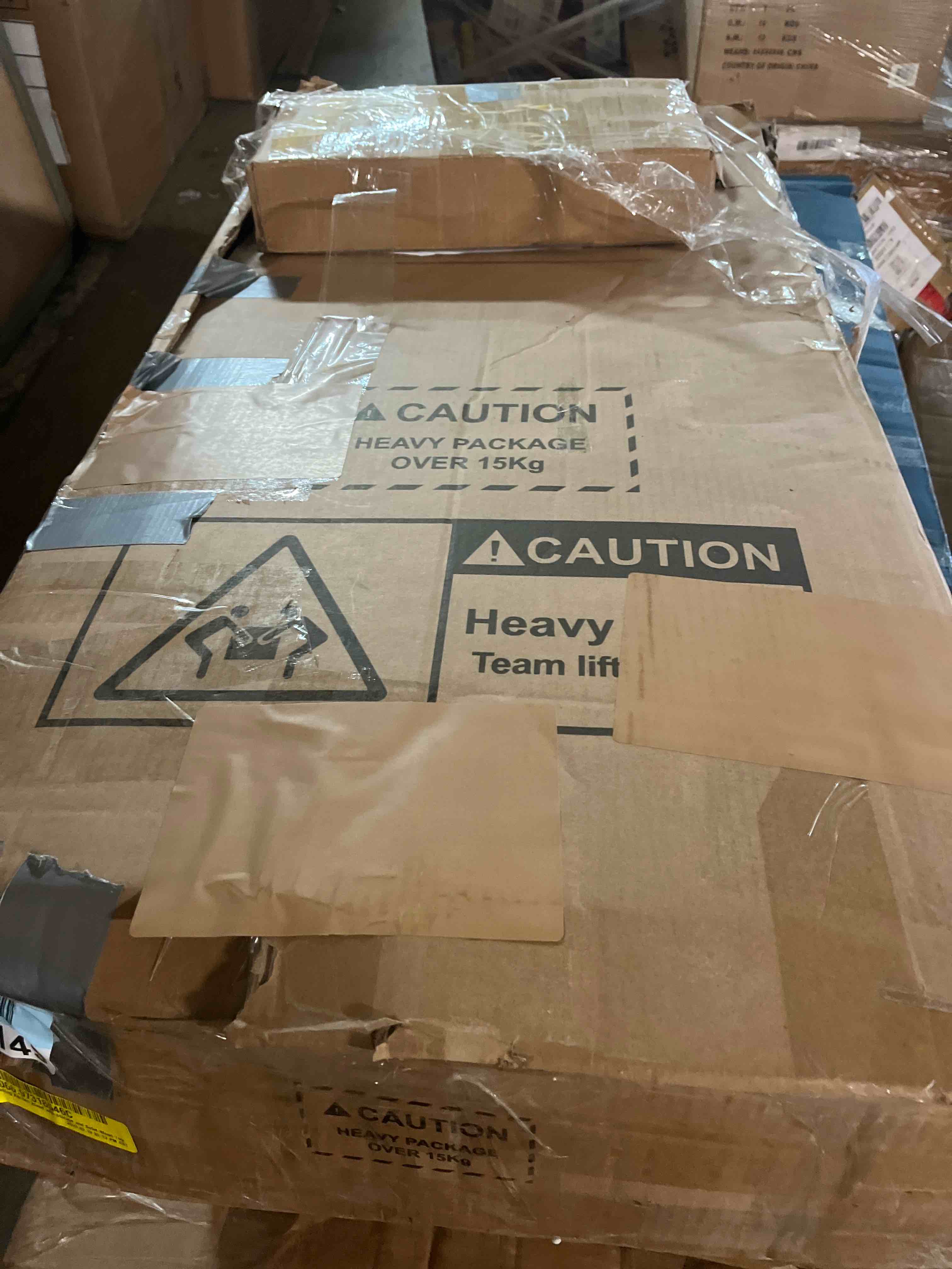 Condition photo showing Good Condition for 43.3" Wide Rolling Kitchen Island with Storage and Solid Wood Top