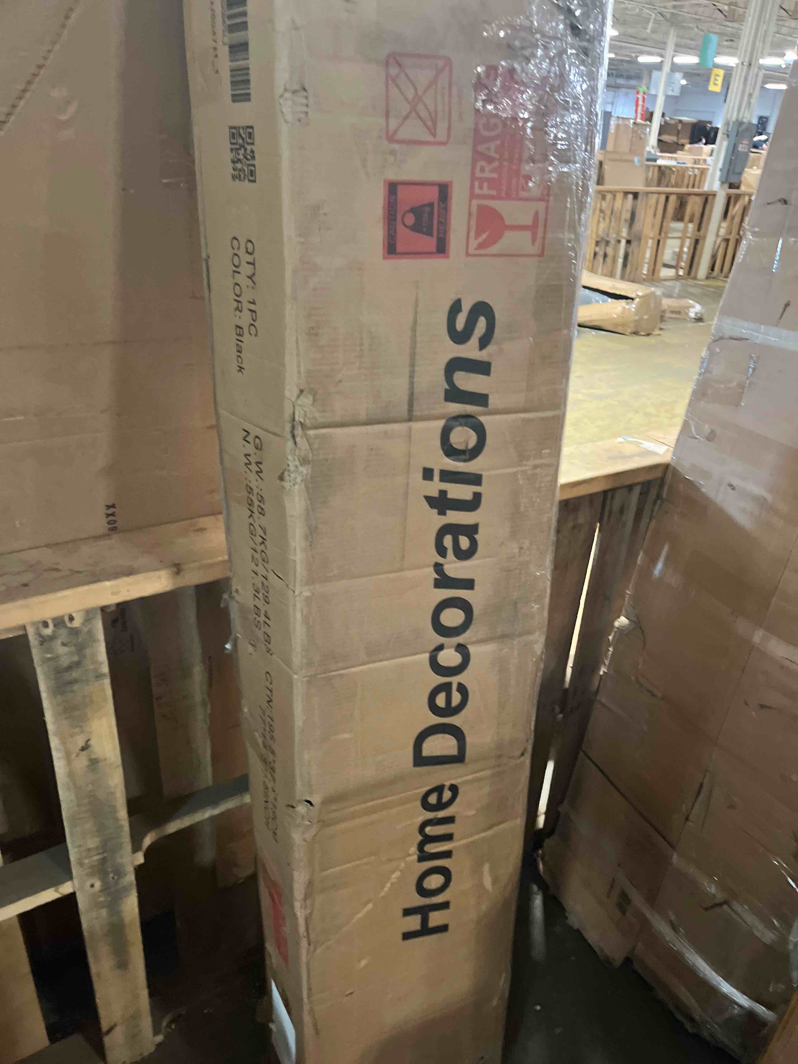 Condition photo showing As Is for Full Size Loft Bed With L-Shaped Desk And Charging Station(Incomplete Box 1 of 2)