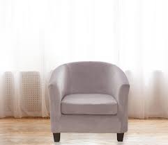 Devrick Velvet Cafe Chair Slipcovers