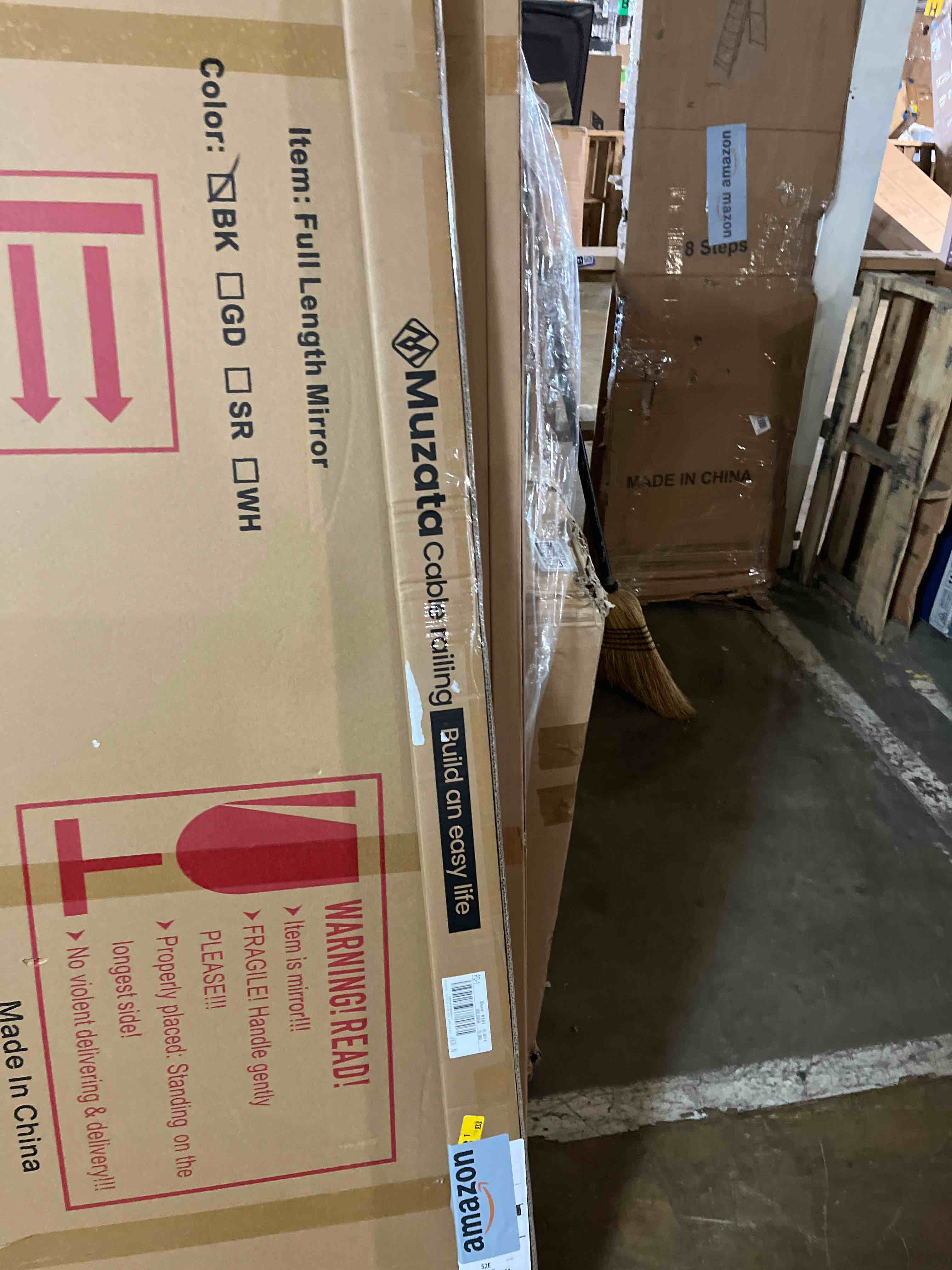 Condition photo showing New/Like New for Muzata Black Stair Cable Railing Post 36 Inch for 25-35 Degrees Stair 36"x2"x2" Surface Mount T304 Stainless Steel Cable Railing System Kit Indoor Outdoor with Paper User Guide PS01 BA4S 36" Stair post