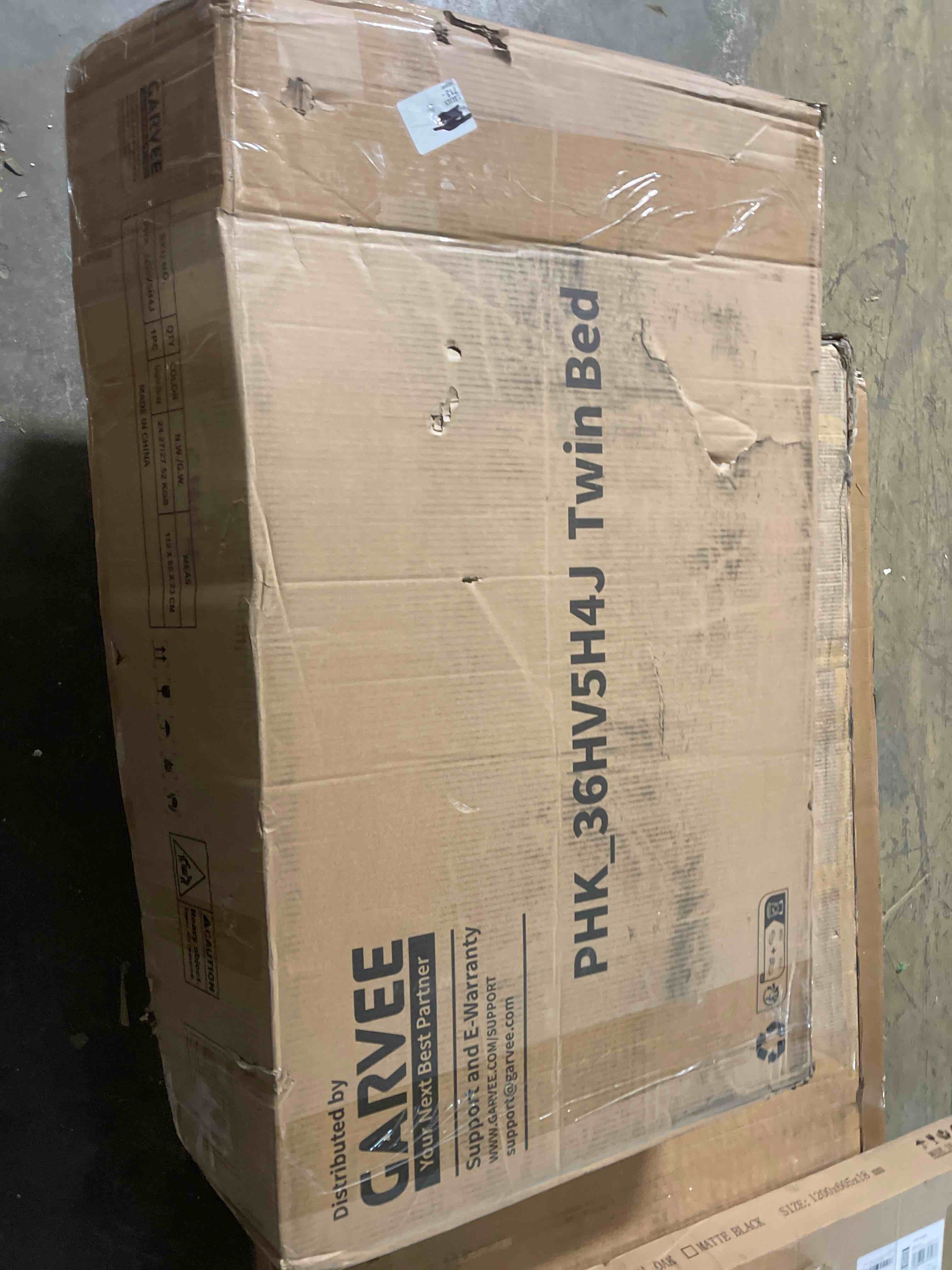 Condition photo showing New/Like New for Corner Twin Size Bed Frame with Headboard and Storage Bookcase Large Capacity Farmhouse Bed Frame with LED Lights and Charging Station for Kids Corner Storage Bed