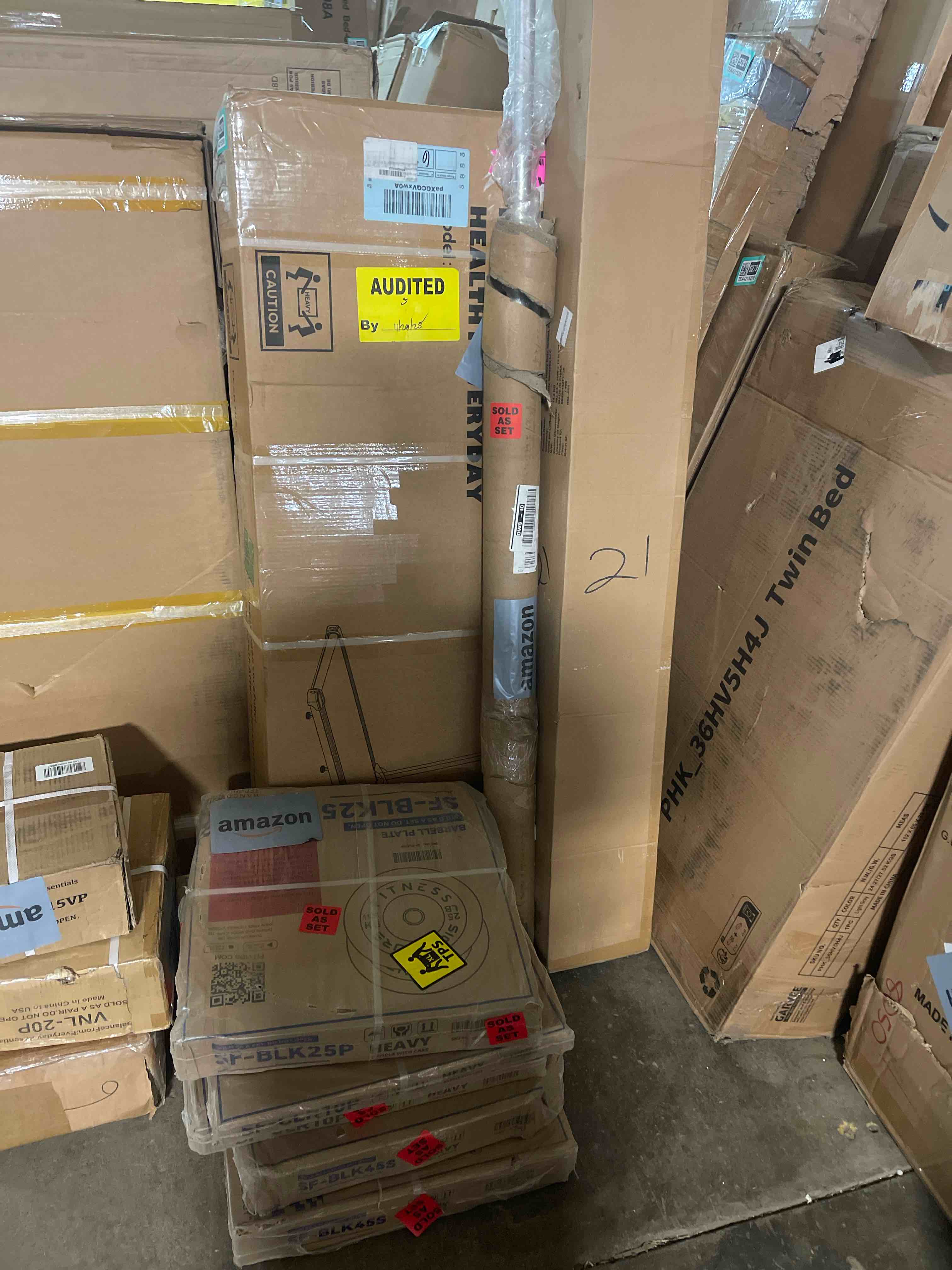 Condition photo showing New/Like New for Fitvids Barbell Weight Set, Cast Iron 1" Standard Weight Plates Including 5FT Standard Barbell Bar & Star Locks, 95 Pounds Set (85 Lbs Plates + 10 Lbs Barbell Bar), Multiple Packages Style #1