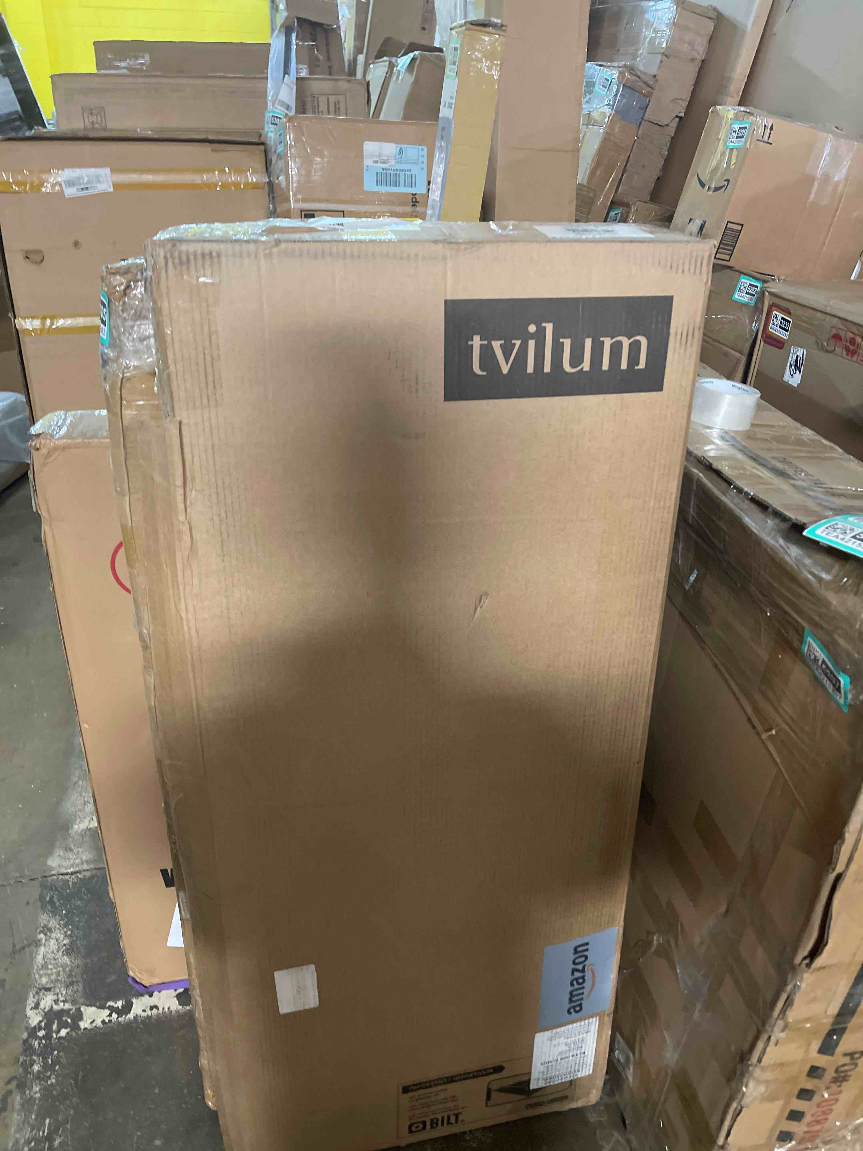 Condition photo showing New/Like New for Tvilum 4-Drawer Desk, Modern White Office Writing Desk with Storage, Compact and Functional Desk for Home or Office