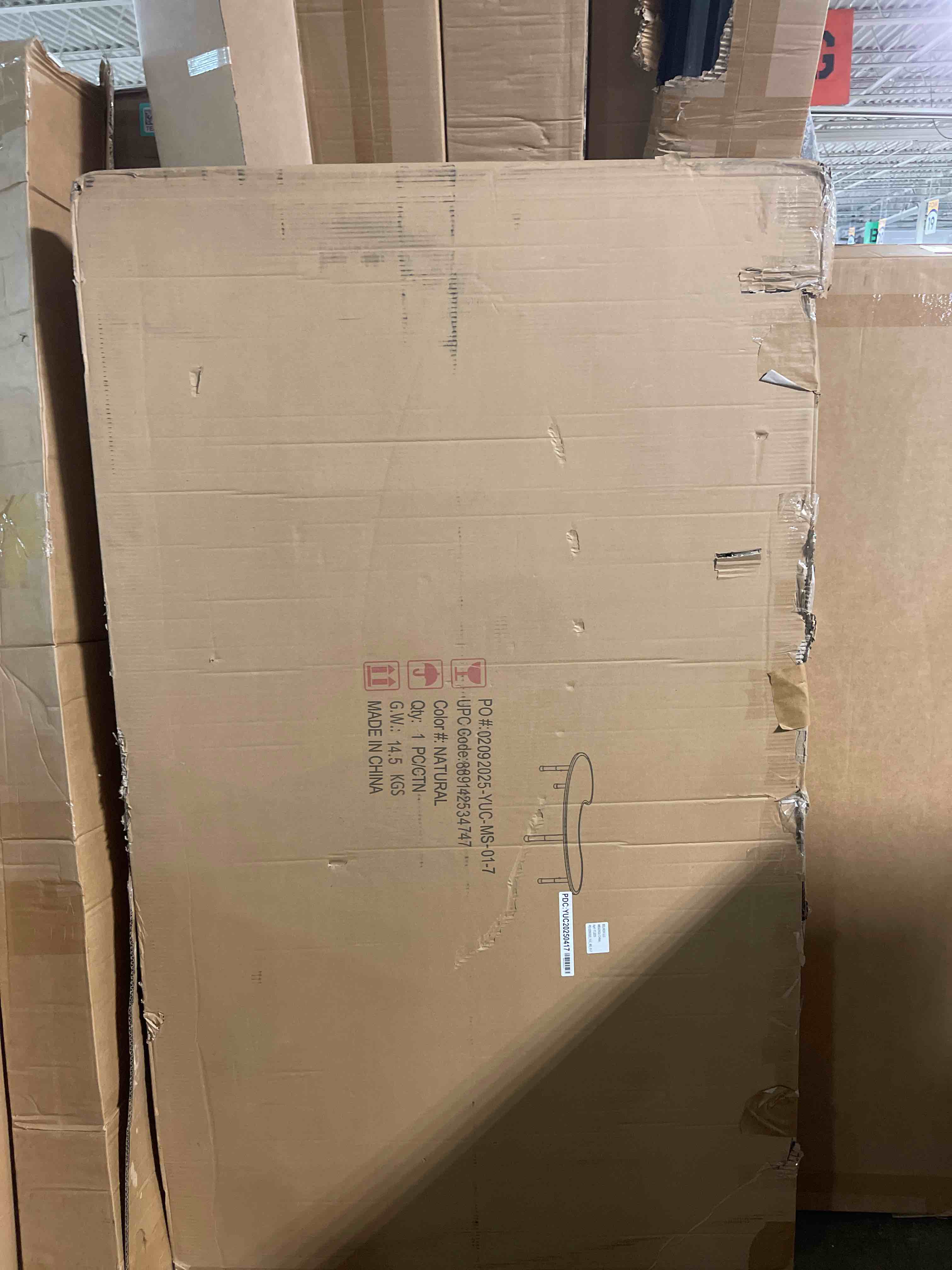 Condition photo showing New/Like New for Flash Furniture Wren 48''W x 72''L Kidney Yellow Thermal Laminate Activity Table - Height Adjustable Short Legs