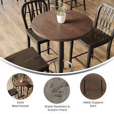 Commercial Solid Wood Tabletop With Support Bars For Indoor Use