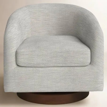 Bennett Upholstered Swivel Barrel Chair
