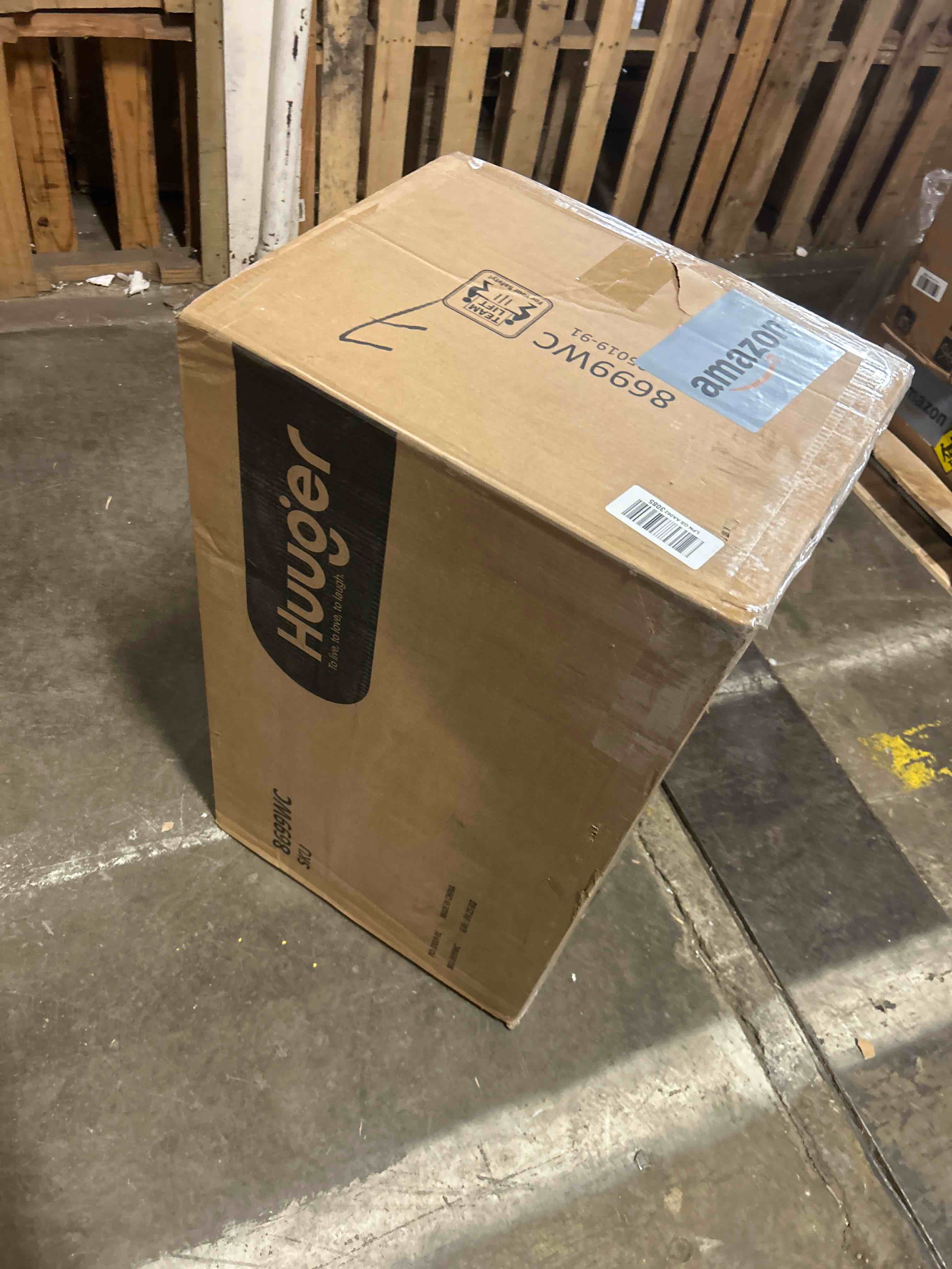 Condition photo showing New/Like New for Huuger 27.6 Inch Tall Nightstand with Charging Station, USB-C Port, Larger Night Stand Set of 2, Bedside Table with 2 Drawers, 11.4 Inch Raised Legs, Side Tables End Tables, for Bedroom, White White 2