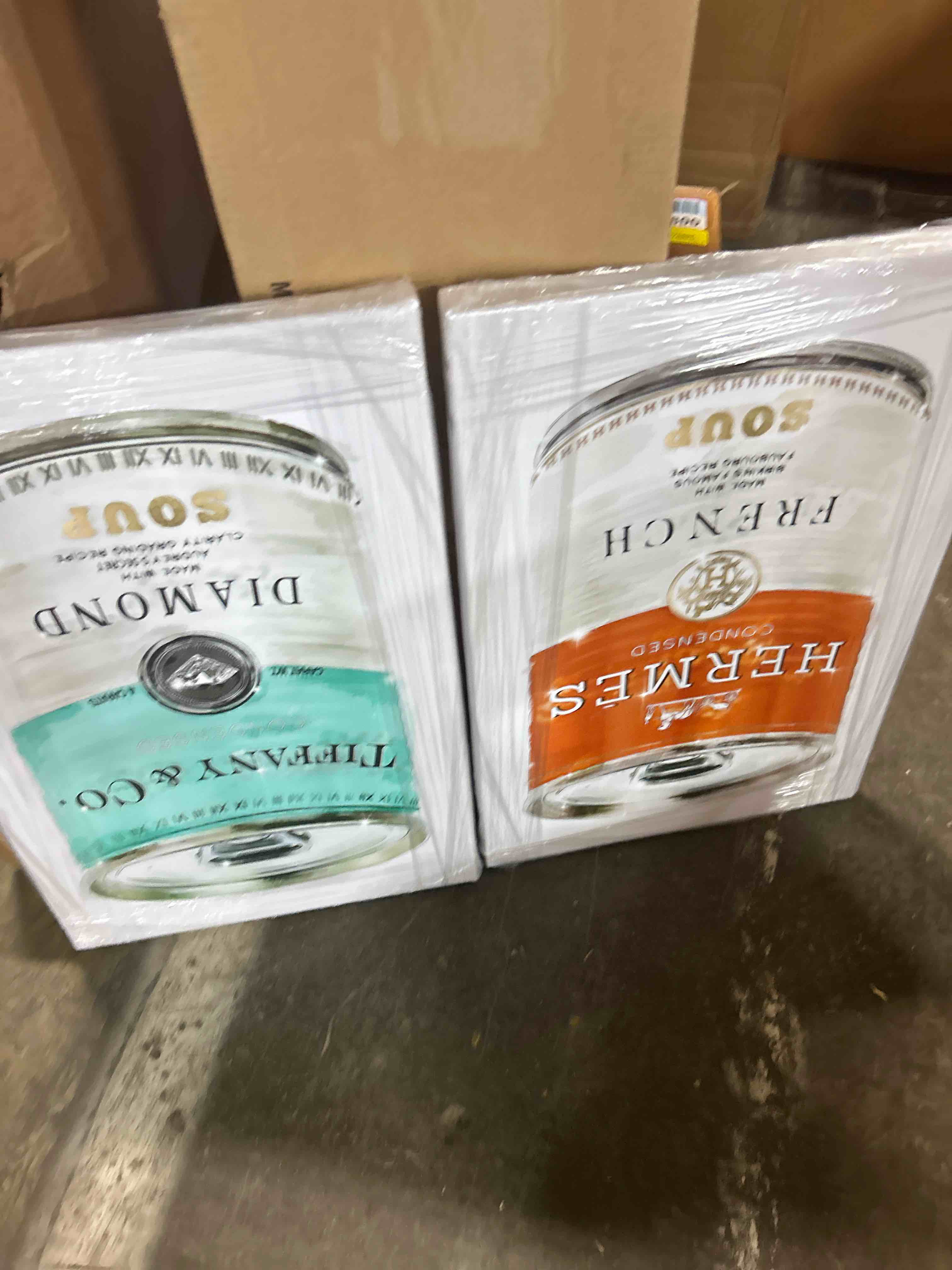 Condition photo showing As Is for Luxury Chic " Priceless Rockstud Fashion Soup Set, Luxury Chic Soup Modern White " 2-pieces only