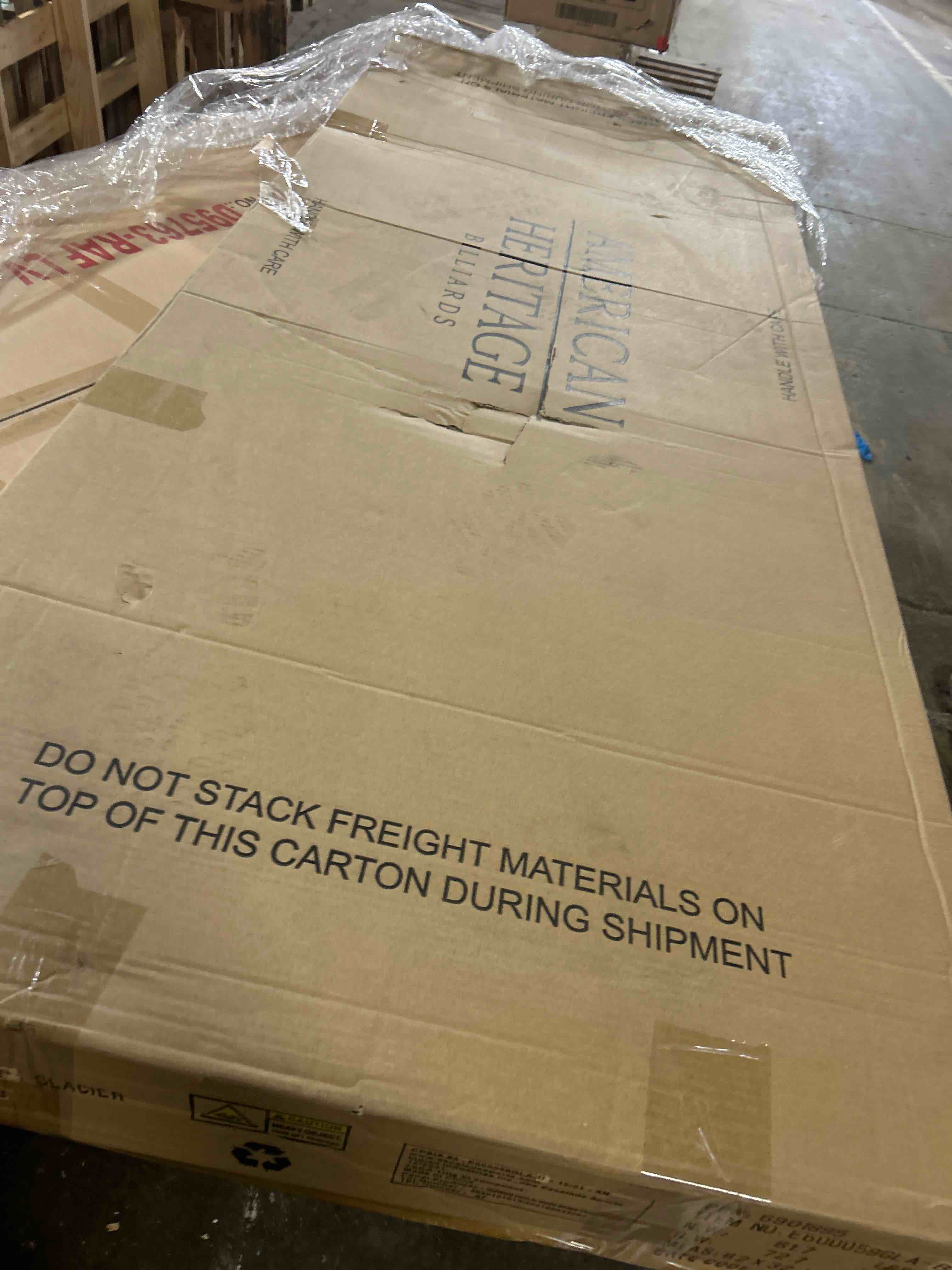 Condition photo showing As Is for American Heritage Caliente 78" Home Bar – Glacier Finish with Charcoal Bronze Hardware, Removable Ice Bucket, Glass Stemware Holders & Wine Bottle Storage(Top piece of bar only)