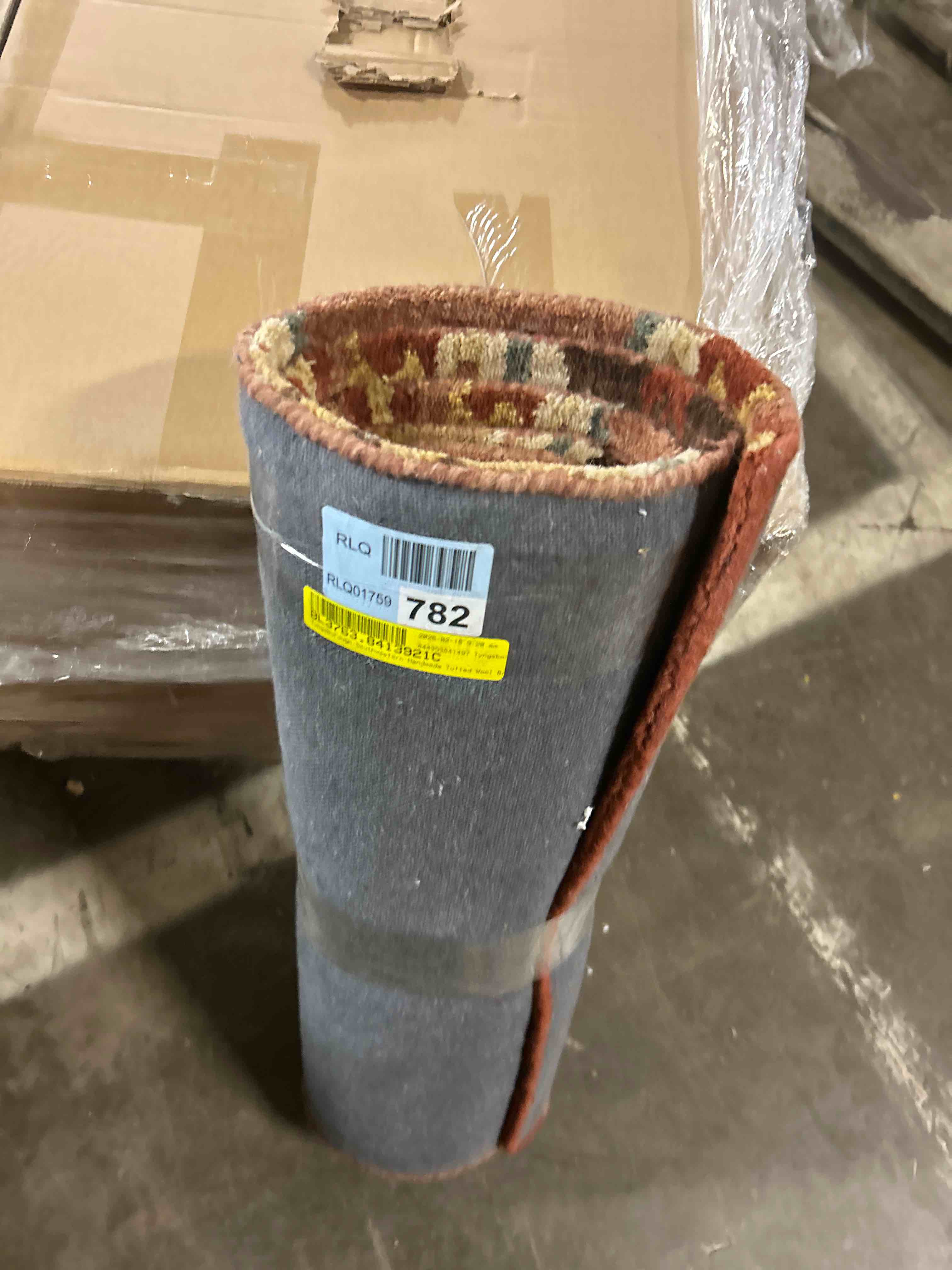 Condition photo showing Good Condition for Tyngsborough Hand Tufted Wool Geometric Indoor Rug