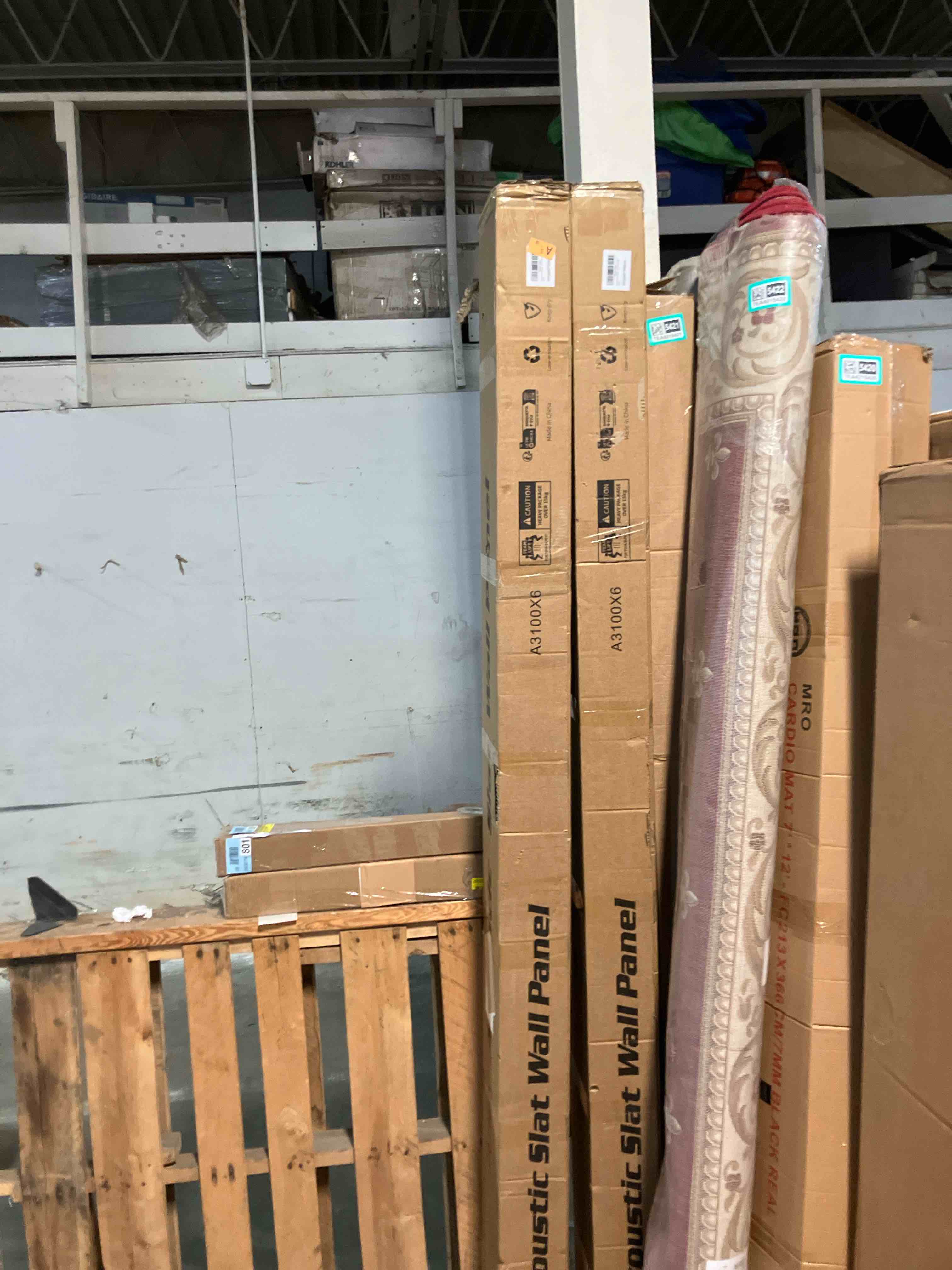 Condition photo showing New/Like New for Art3d 6-Pack Acoustic Wood Slat Wall Panels for Interior Decor, 3D Fluted Sound Absorbing Wood Paneling for Accent Wall Ceiling Kitchen Living Room Bedroom Office, 94.5 x 7.9 inch Warm Teak 6Pcs - 94.5 * 7.9 inch Teak 6 (2 boxes)