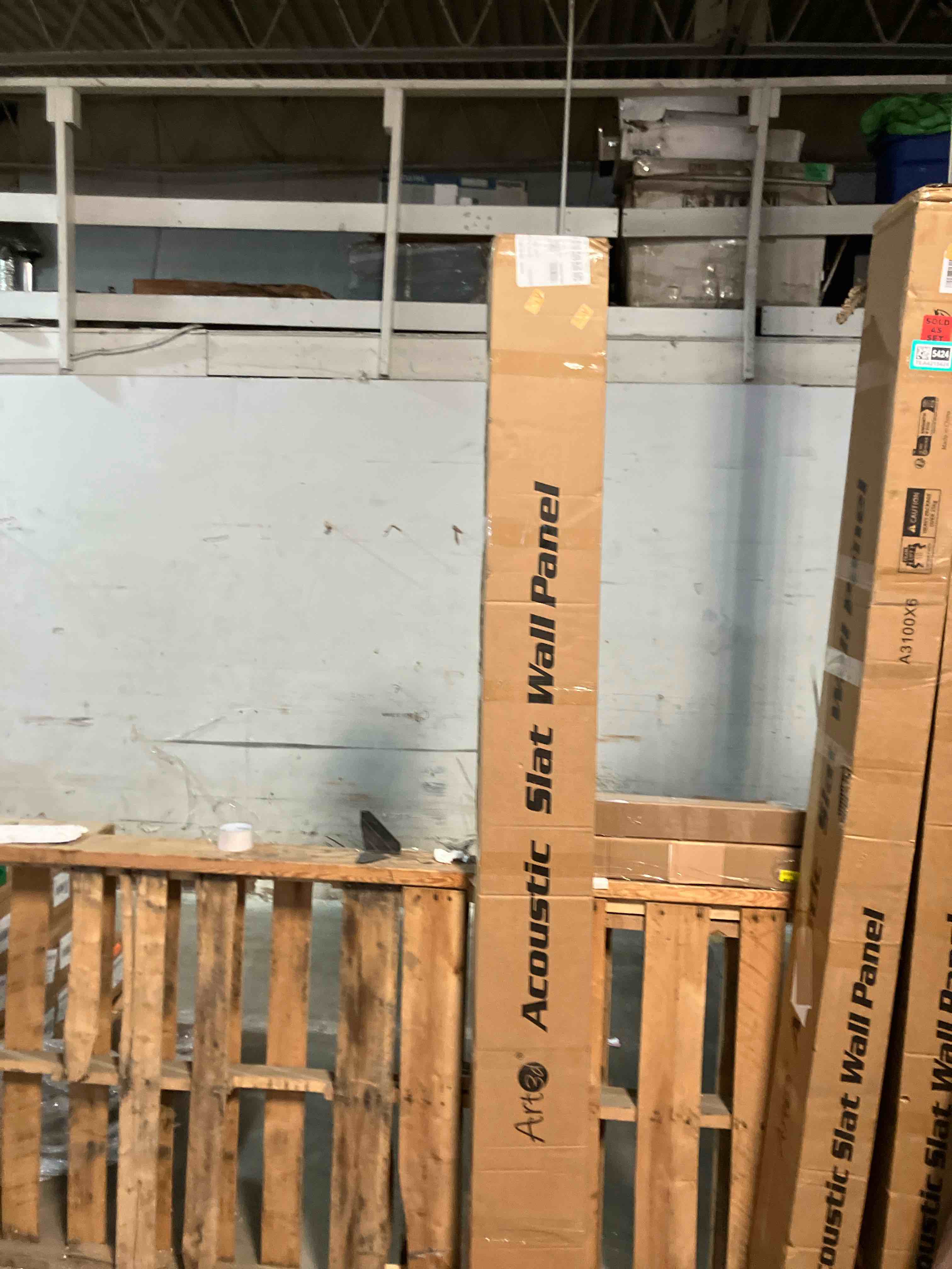 Condition photo showing New/Like New for Art3d 6-Pack Acoustic Wood Slat Wall Panels for Interior Decor, 3D Fluted Sound Absorbing Wood Paneling for Accent Wall Ceiling Kitchen Living Room Bedroom Office, 94.5 x 7.9 inch Warm Teak 6Pcs - 94.5 * 7.9 inch Teak 6