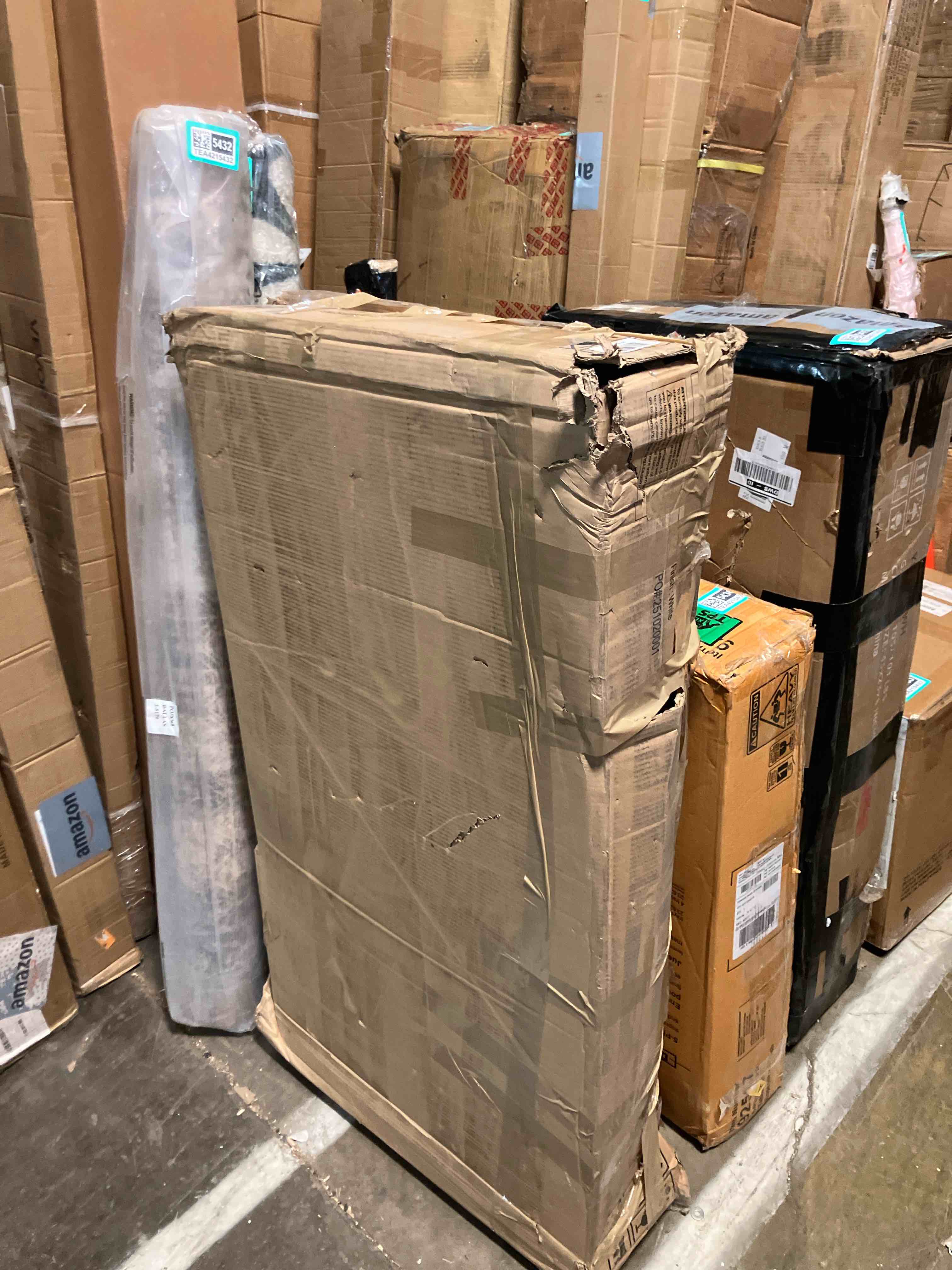 Condition photo showing As Is for Palma Gray & White Dining Nook with Bench (Missing hardware)