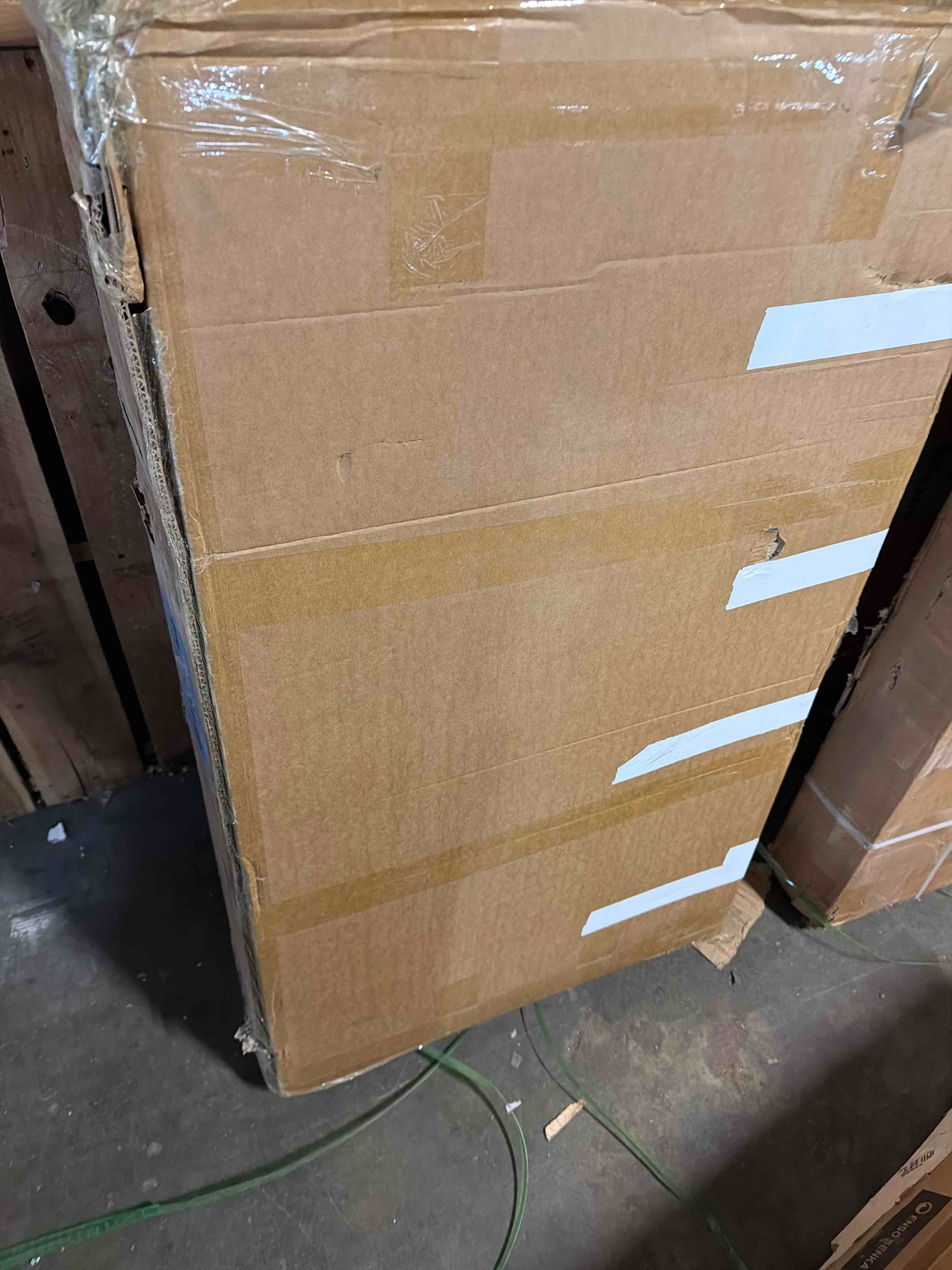 Condition photo showing New/Like New for 43" Large Vanity Desk with Mirror and Lights,Makeup Vanity with 10 Lights?Modern Makeup Table with 5 Drawers?Open Shelves for Bedroom Makeup Room?White